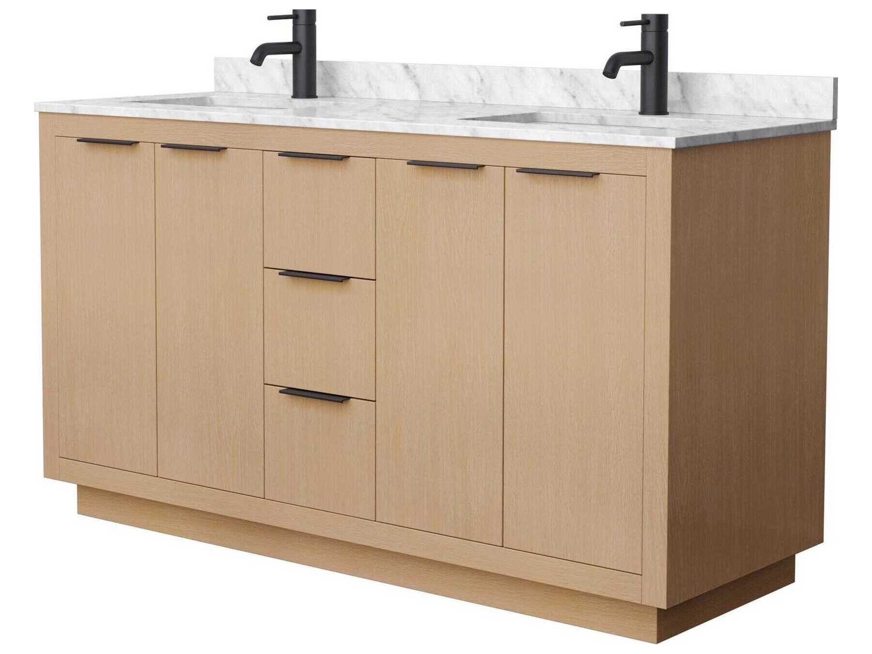 Wyndham Collection Maroni 60" Light Straw Vanity