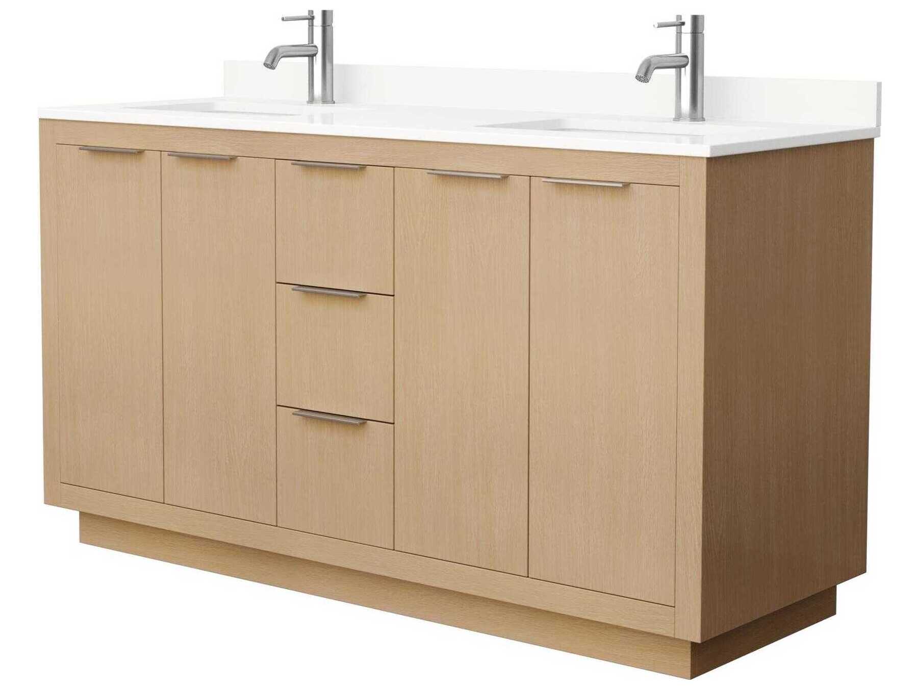 Wyndham Collection Maroni 60" Light Straw Vanity