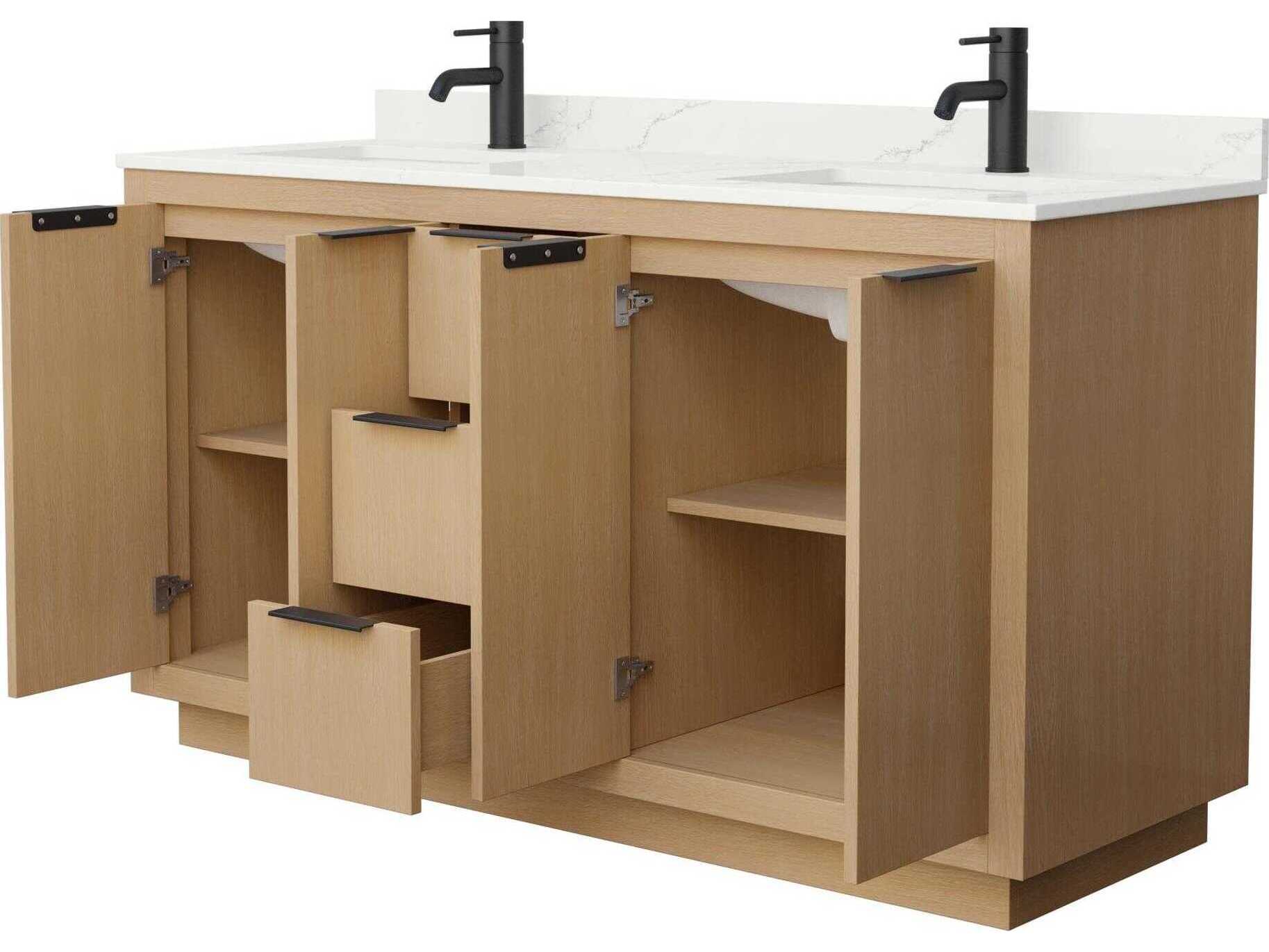 Wyndham Collection Maroni 60" Light Straw Vanity