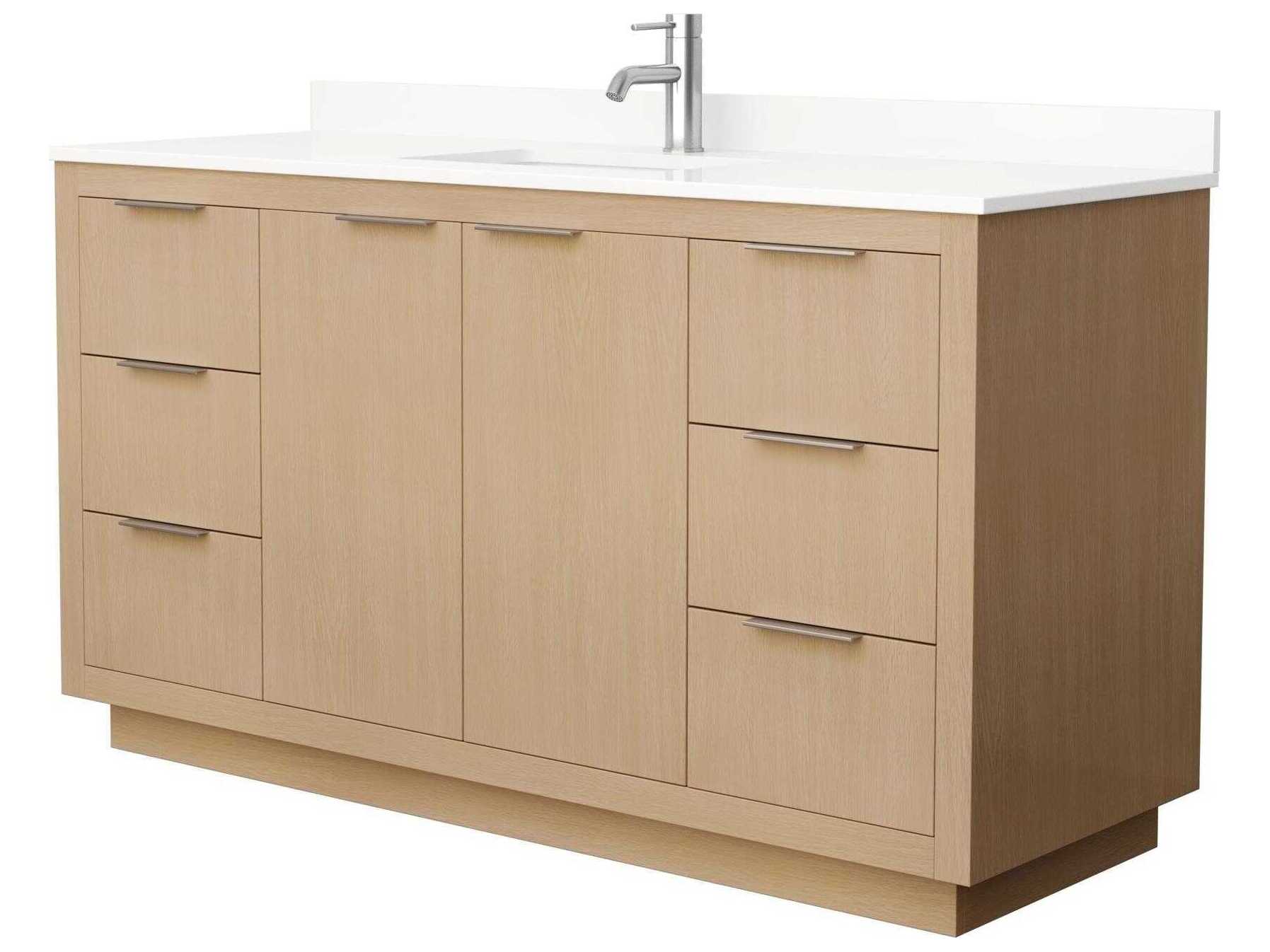 Wyndham Collection Maroni 60" Light Straw Vanity