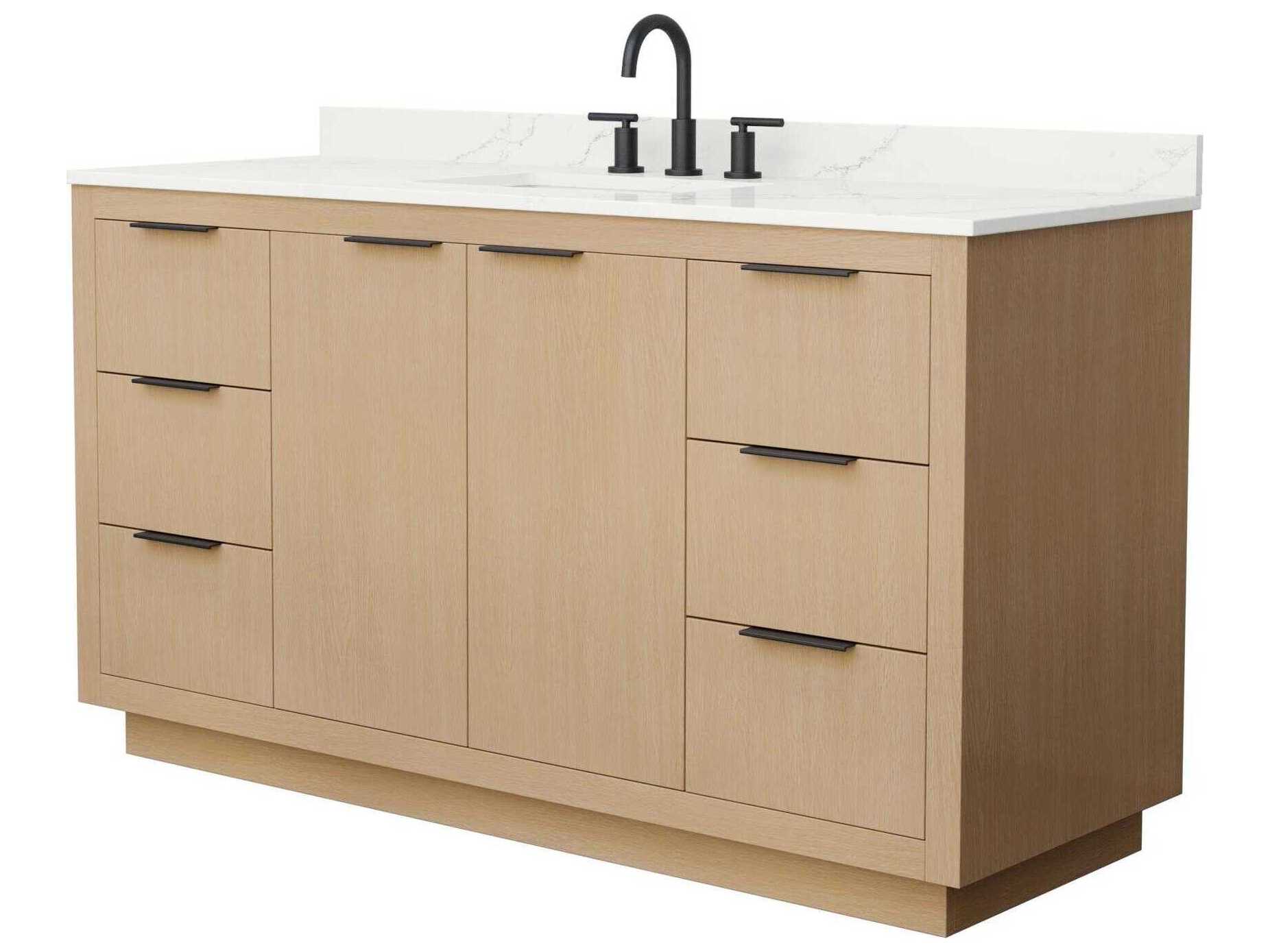 Wyndham Collection Maroni 60" Light Straw Vanity