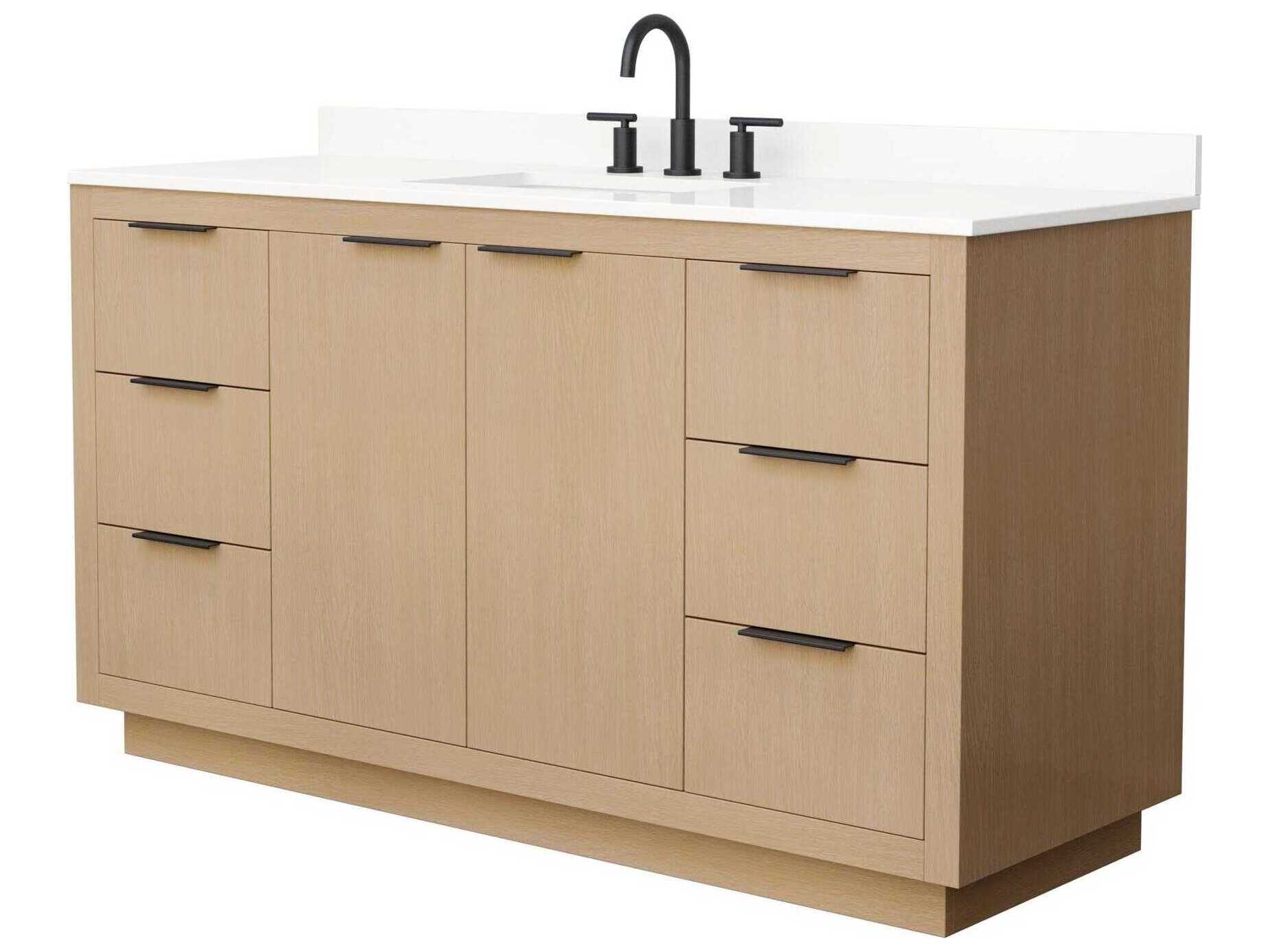 Wyndham Collection Maroni 60" Light Straw Vanity