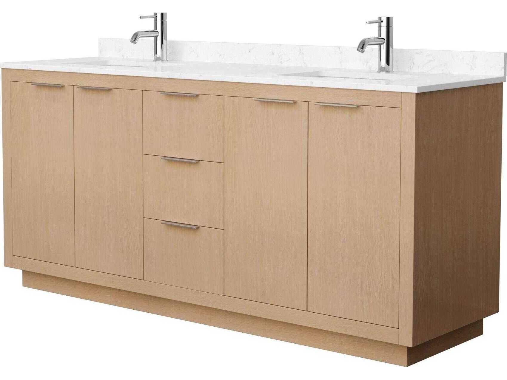 Wyndham Collection Maroni 72" Light Straw Vanity