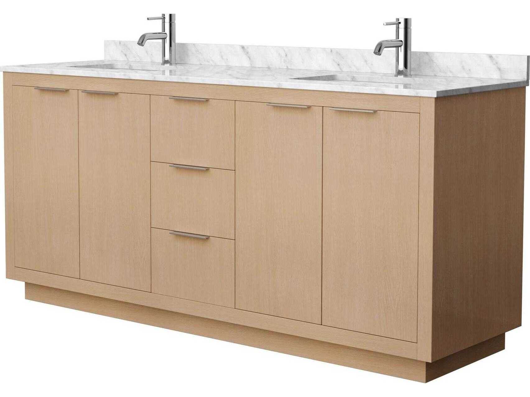 Wyndham Collection Maroni 72" Light Straw Vanity