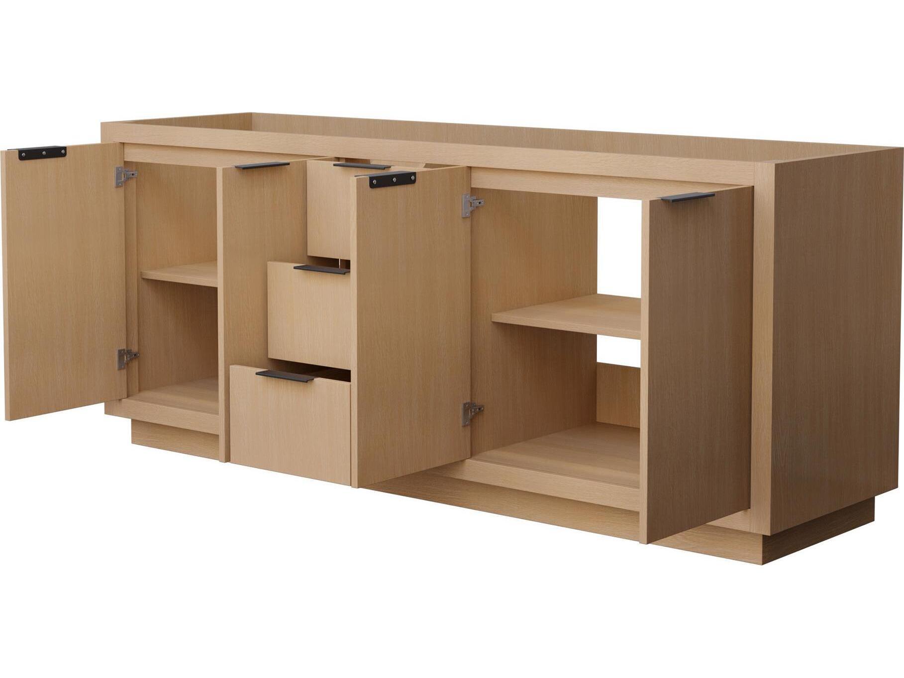 Wyndham Collection Maroni 79" Light Straw Vanity