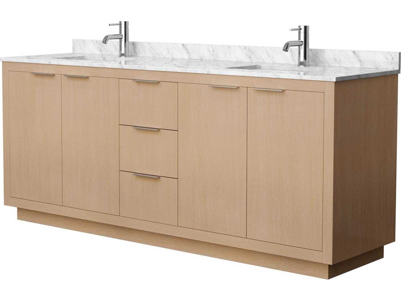 Wyndham Collection Maroni 80" Light Straw Vanity