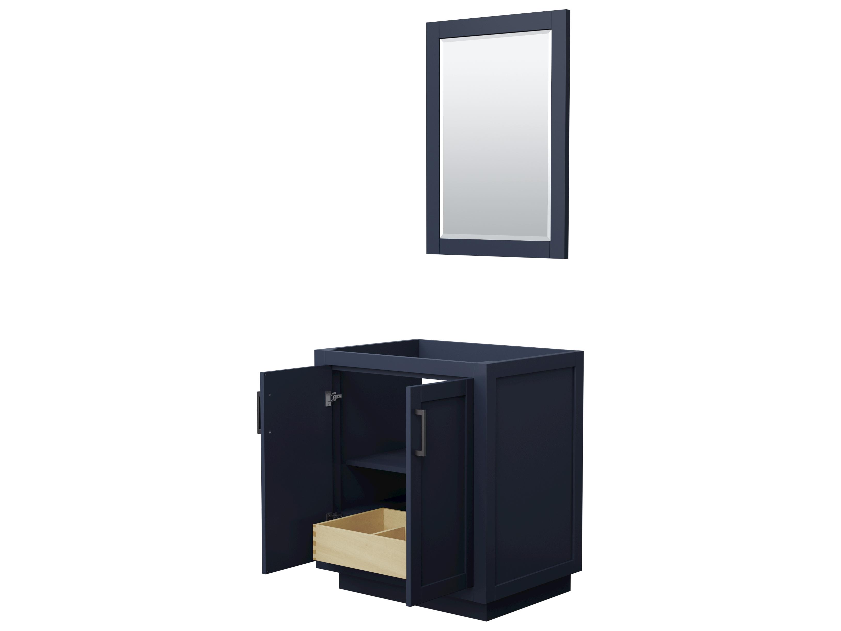 Wyndham Collection Miranda 29" Dark Blue Vanity with 24" Mirror