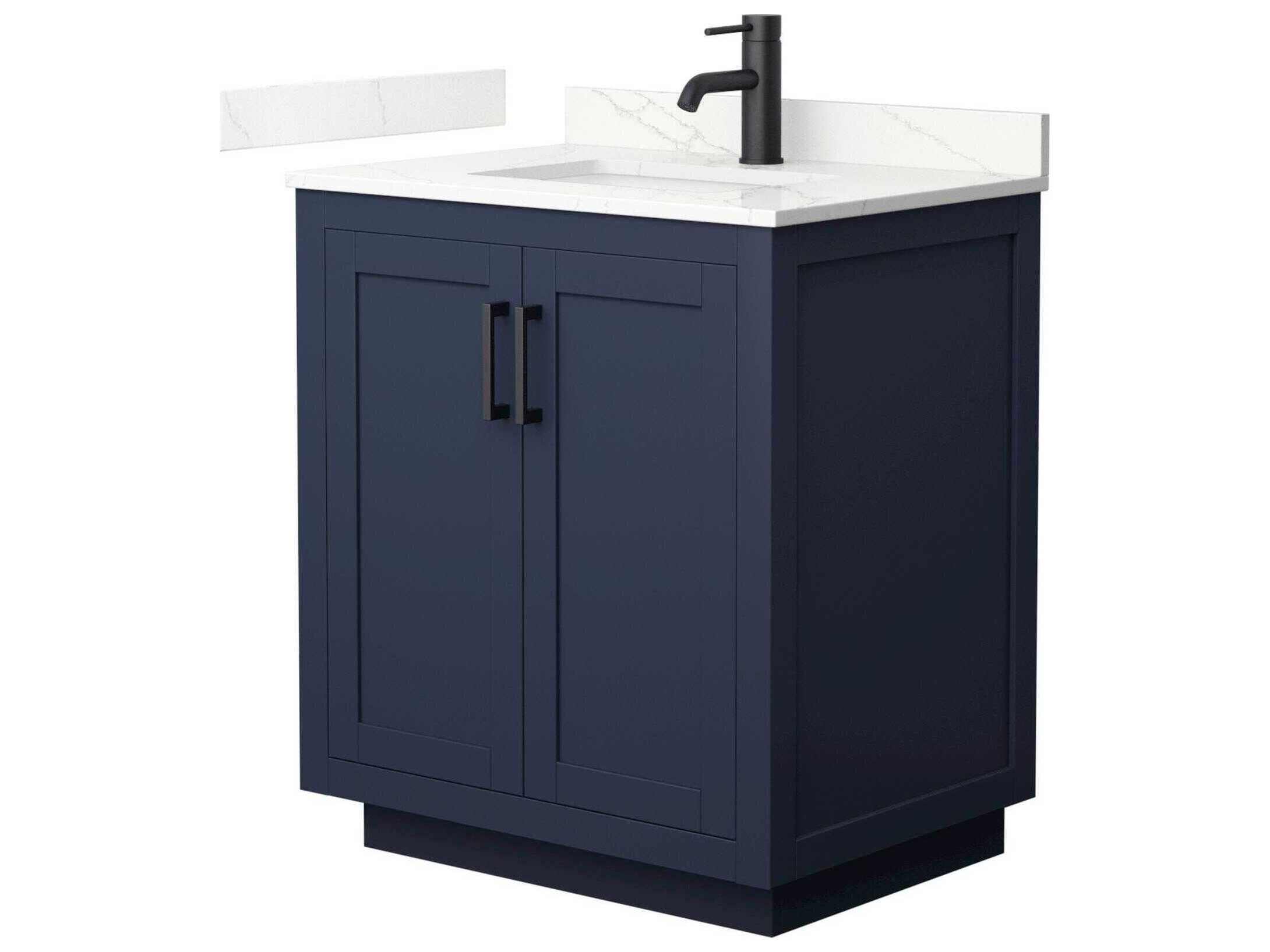 Wyndham Collection Miranda 30" Dark Blue Vanity