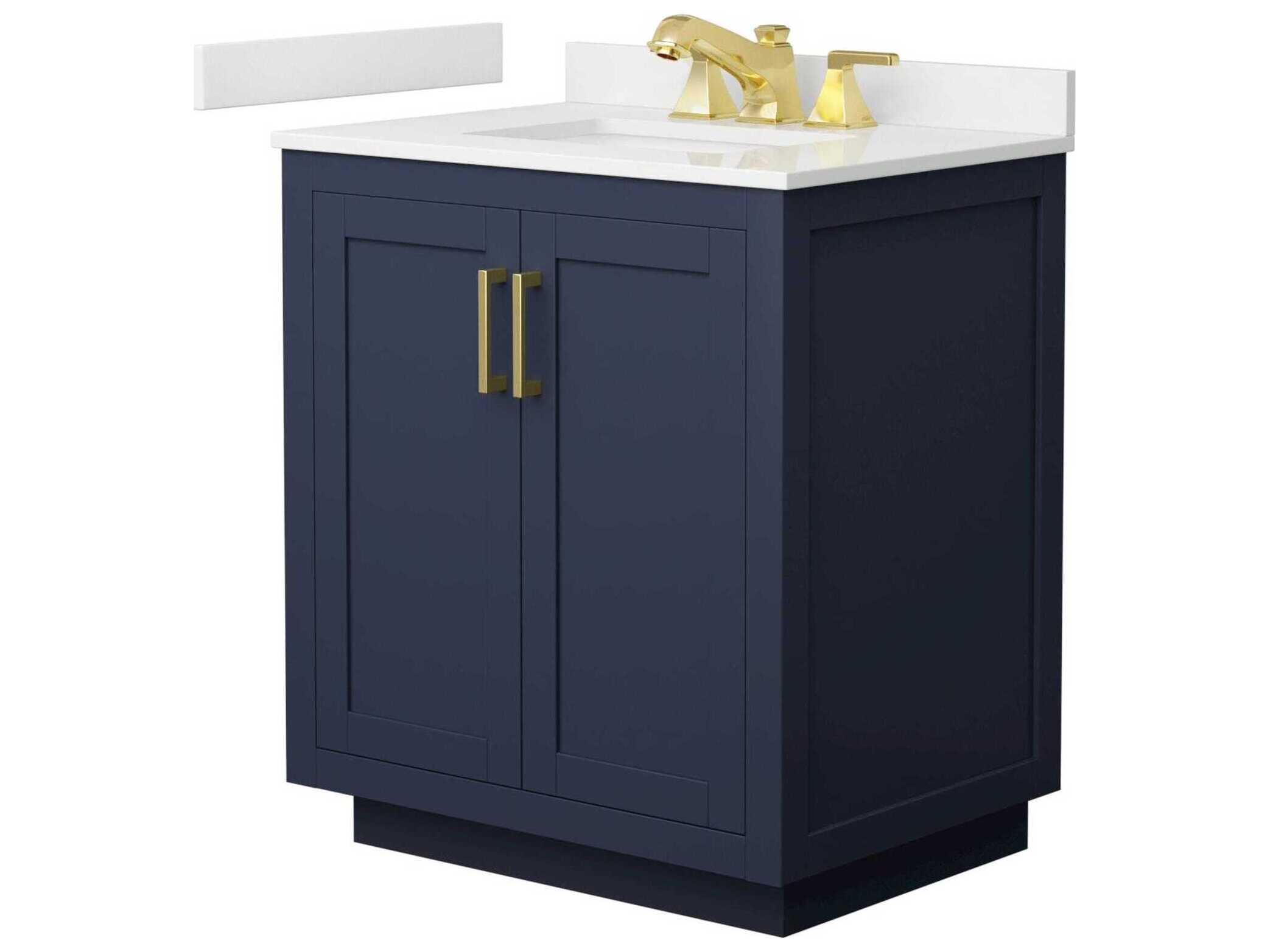 Wyndham Collection Miranda 30" Dark Blue Vanity