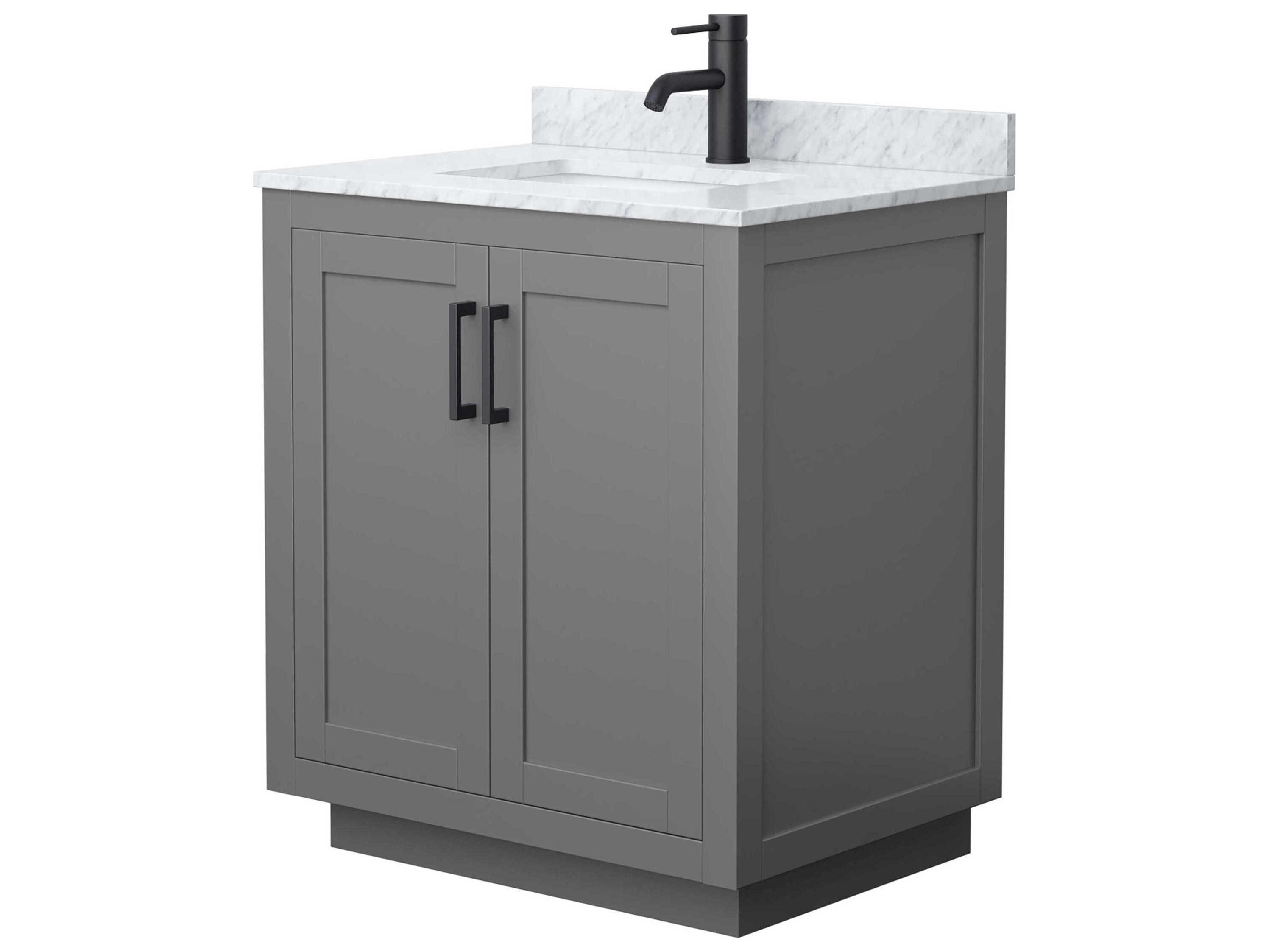 Wyndham Collection Miranda 30" Dark Gray Vanity