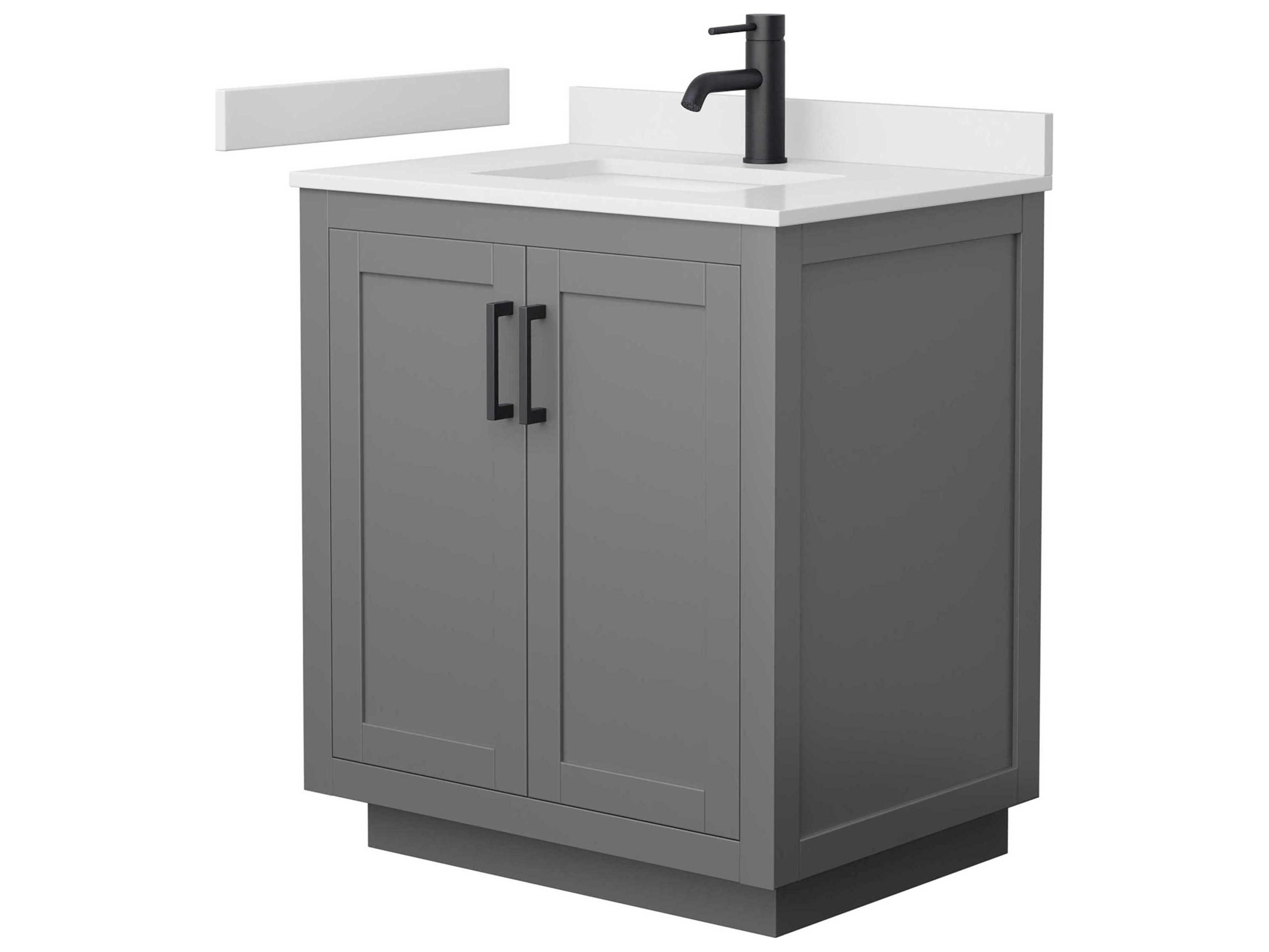Wyndham Collection Miranda 30" Dark Gray Vanity
