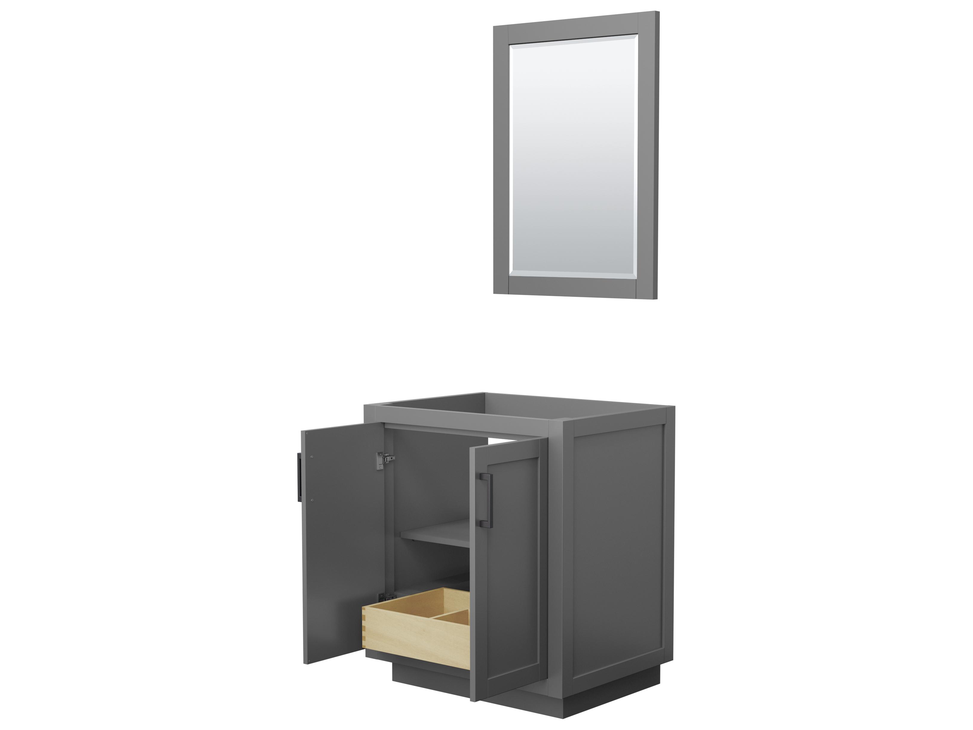 Wyndham Collection Miranda 29" Dark Gray Vanity with 24" Mirror