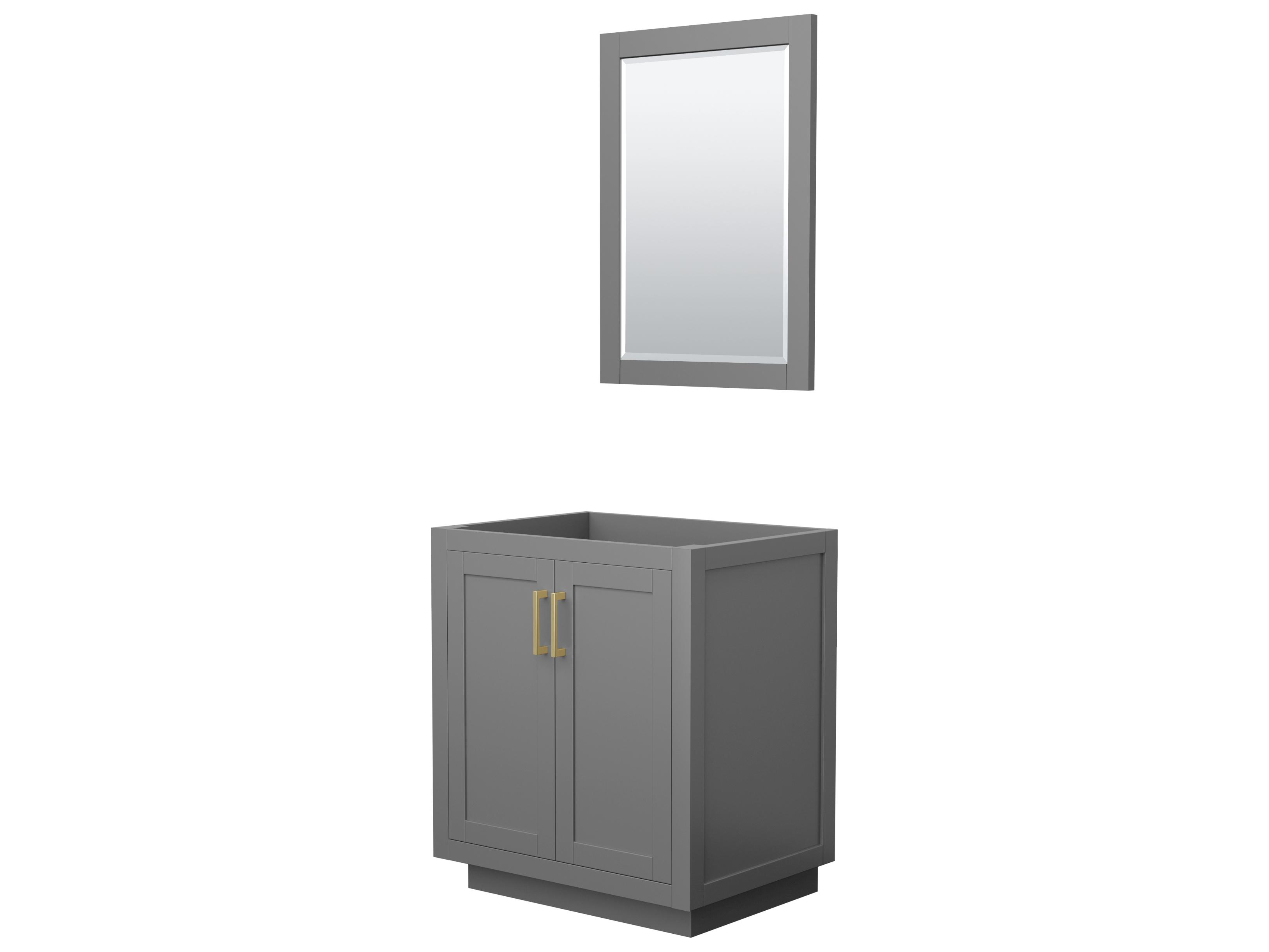 Wyndham Collection Miranda 29" Dark Gray Vanity with 24" Mirror