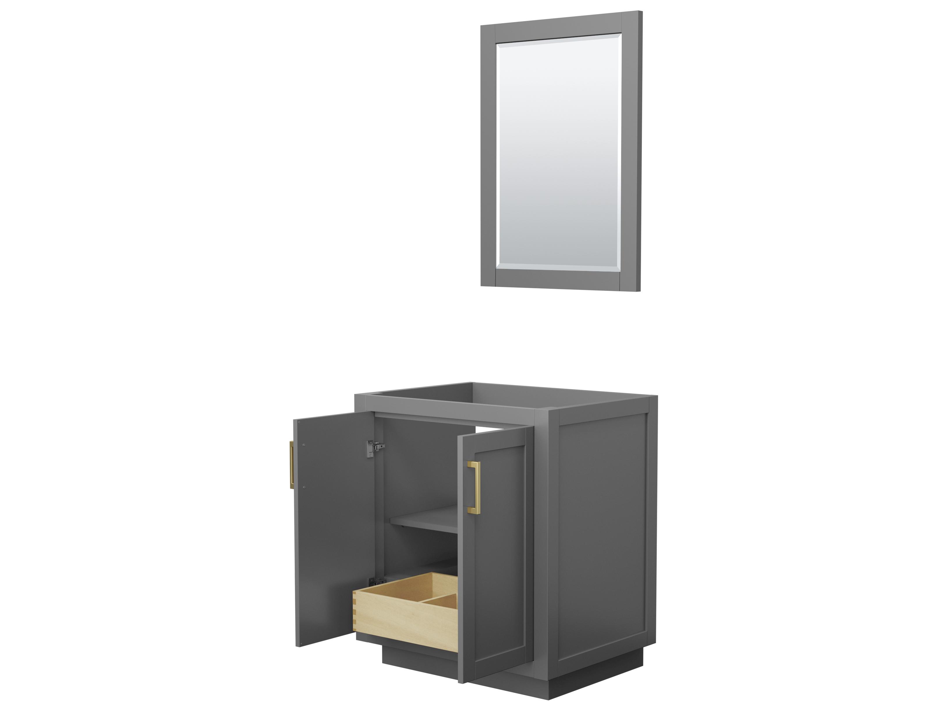 Wyndham Collection Miranda 29" Dark Gray Vanity with 24" Mirror