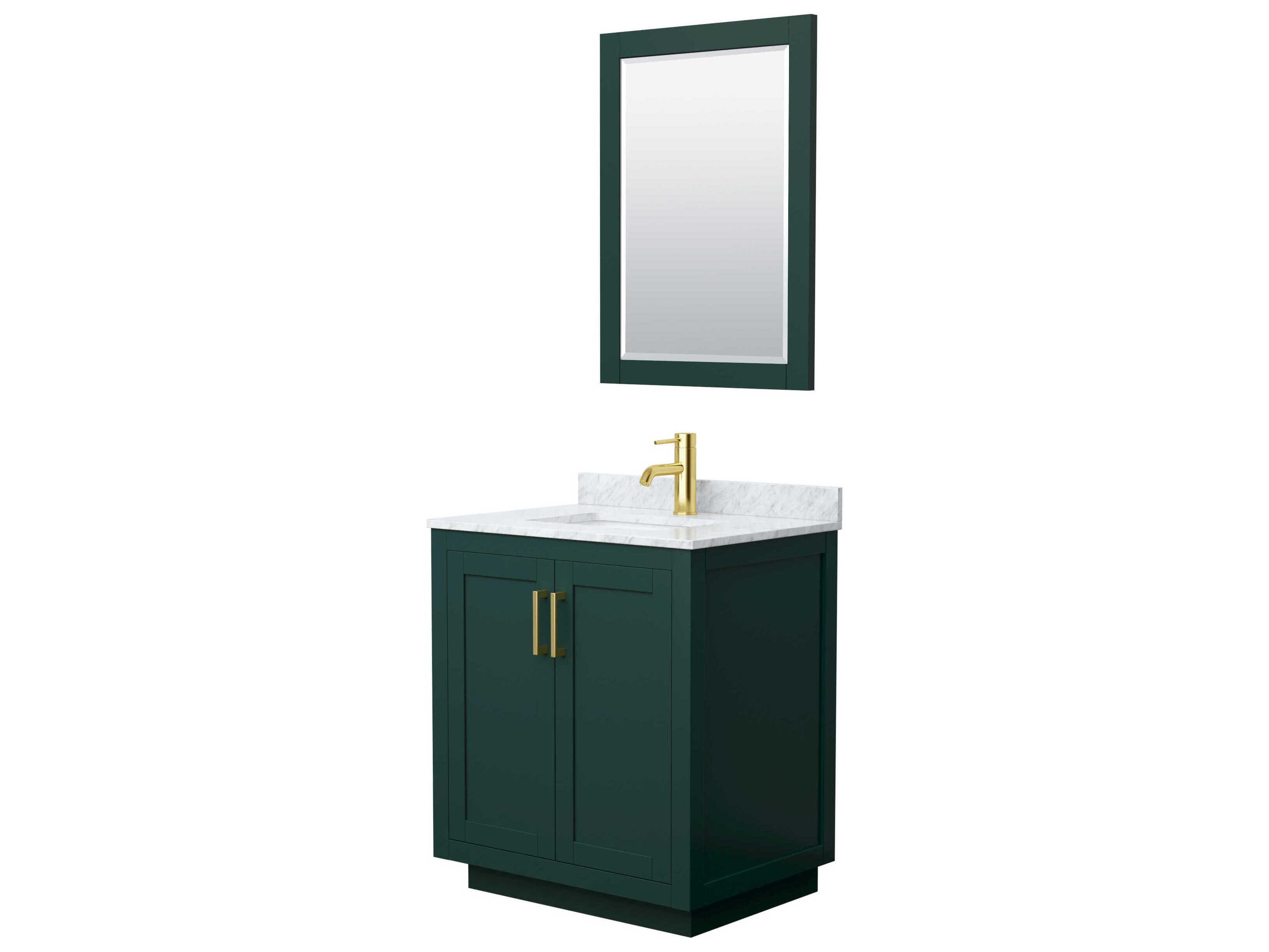 Wyndham Collection Miranda 30" Green Vanity with 24" Mirror