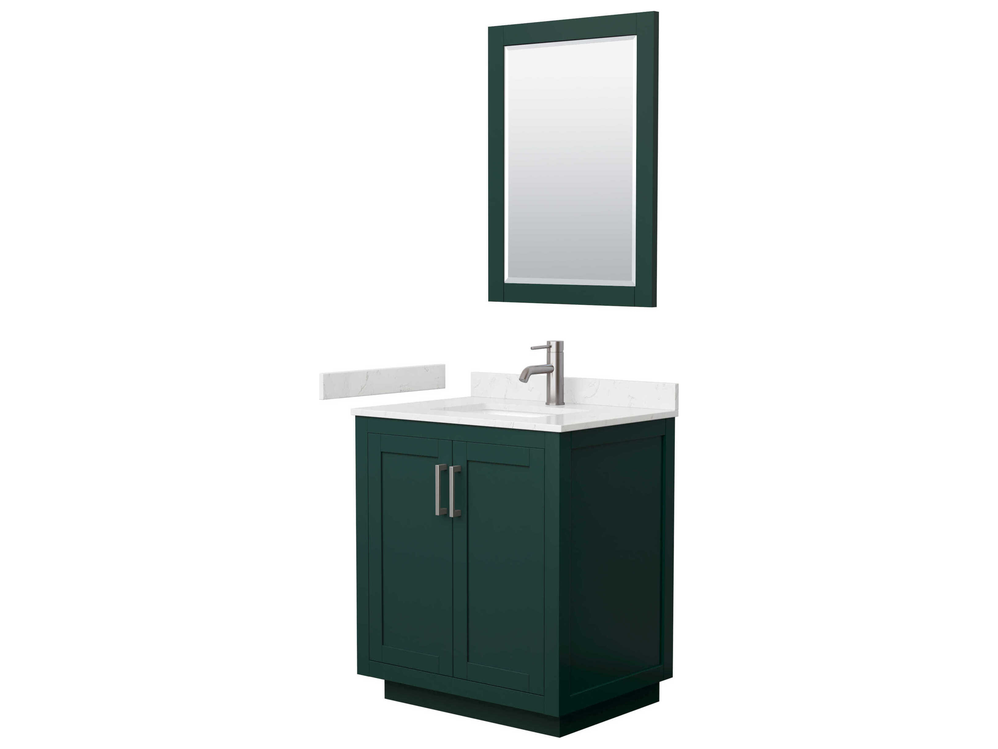 Wyndham Collection Miranda 30" Green Vanity with 24" Mirror