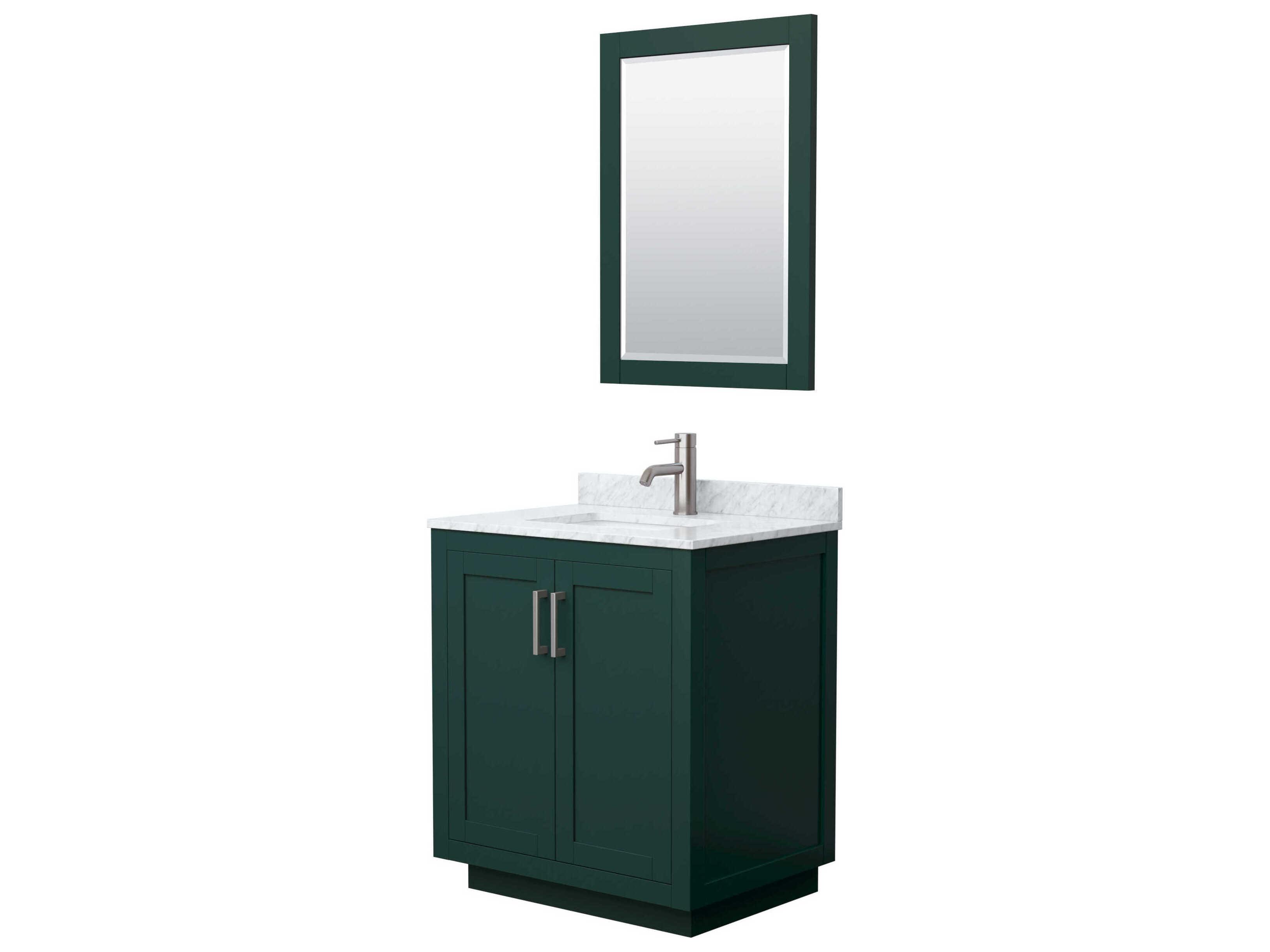 Wyndham Collection Miranda 30" Green Vanity with 24" Mirror