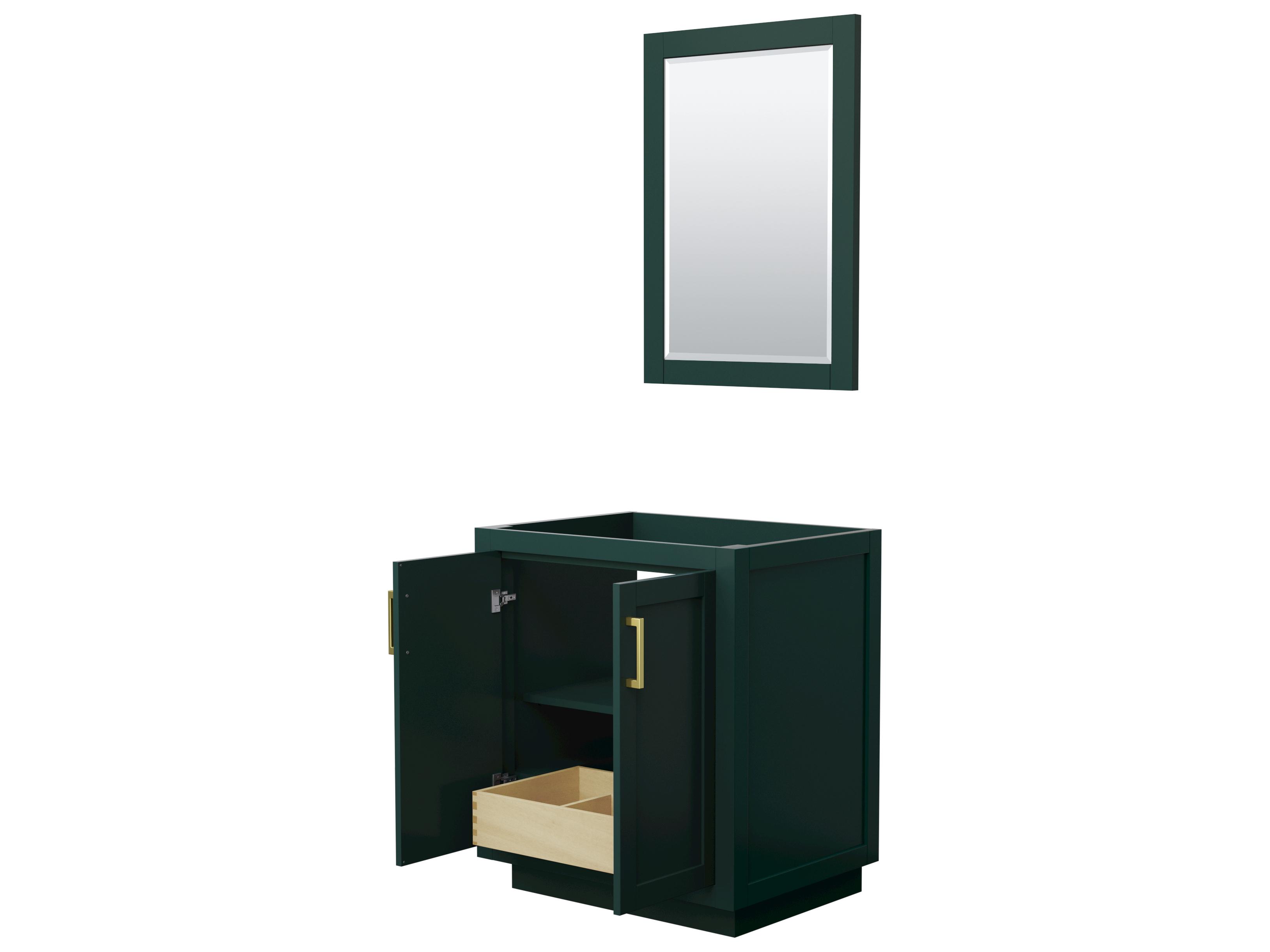 Wyndham Collection Miranda 29" Green Vanity with 24" Mirror