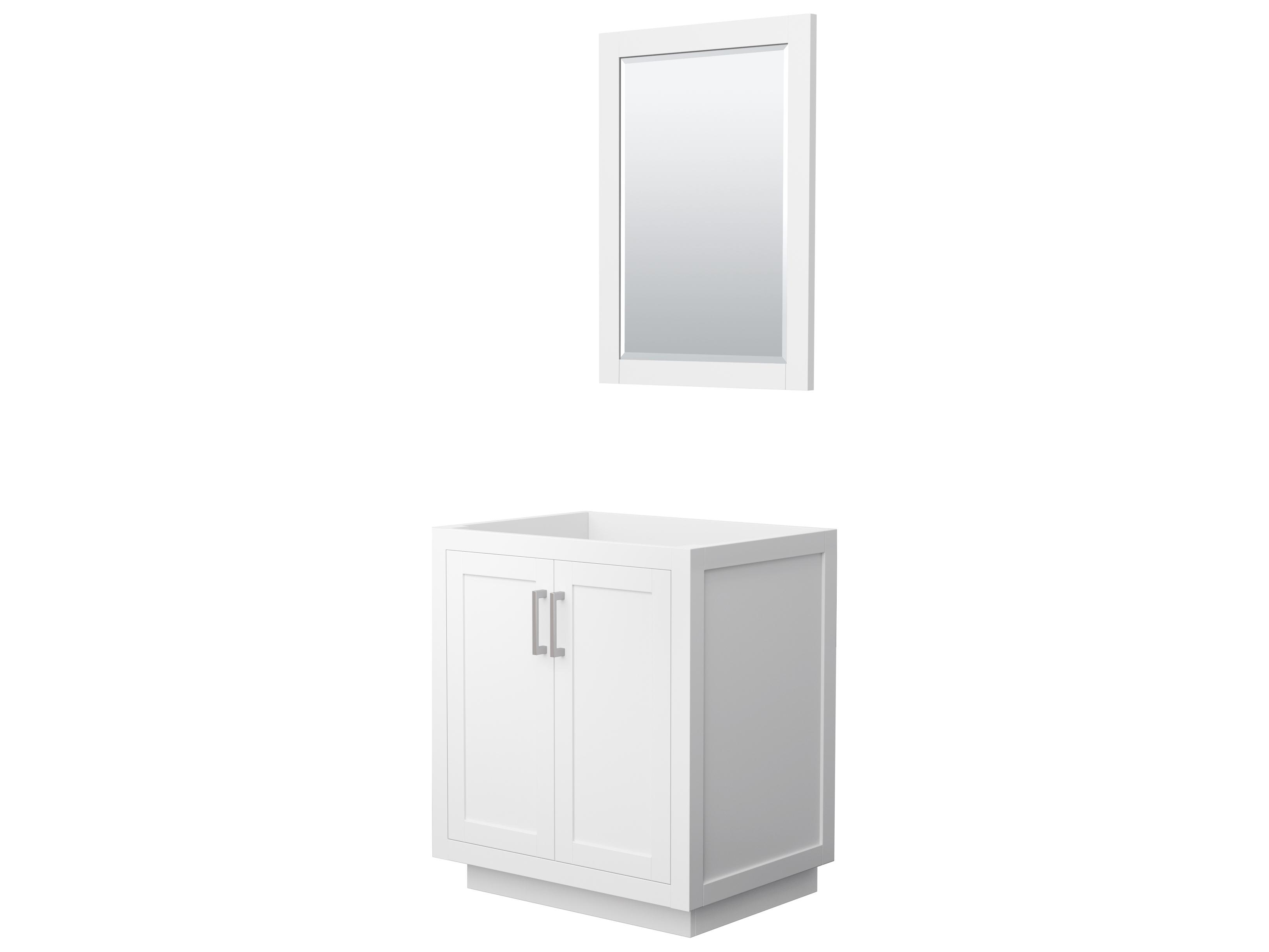 Wyndham Collection Miranda 29" White Vanity with 24" Mirror