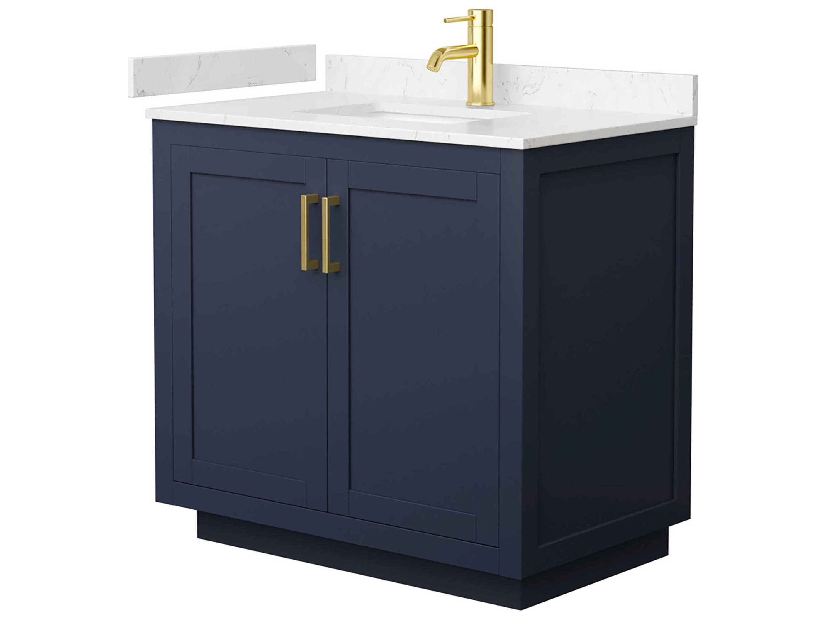 Wyndham Collection Miranda 36" Dark Blue Vanity