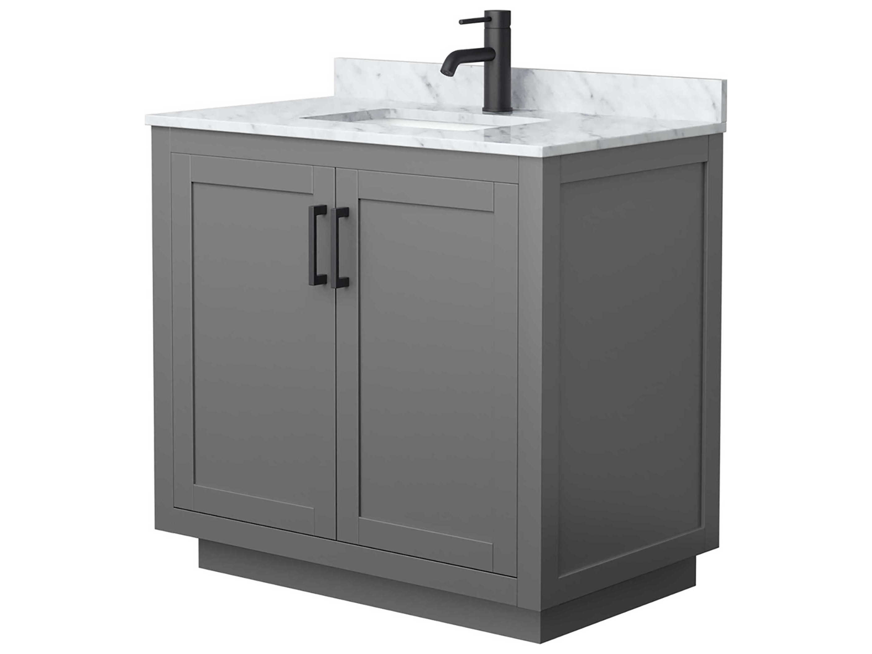 Wyndham Collection Miranda 36" Dark Gray Vanity