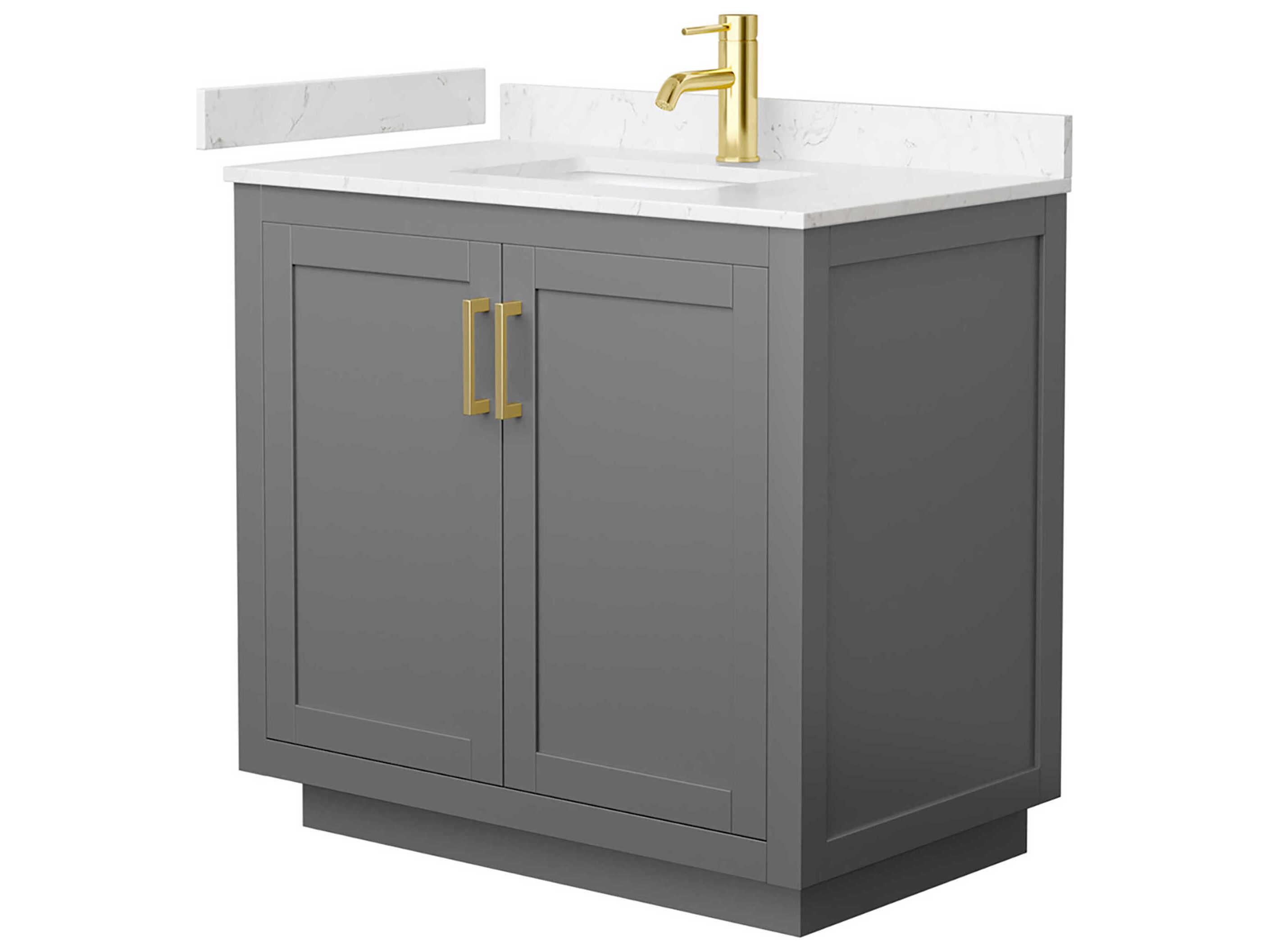 Wyndham Collection Miranda 36" Dark Gray Vanity