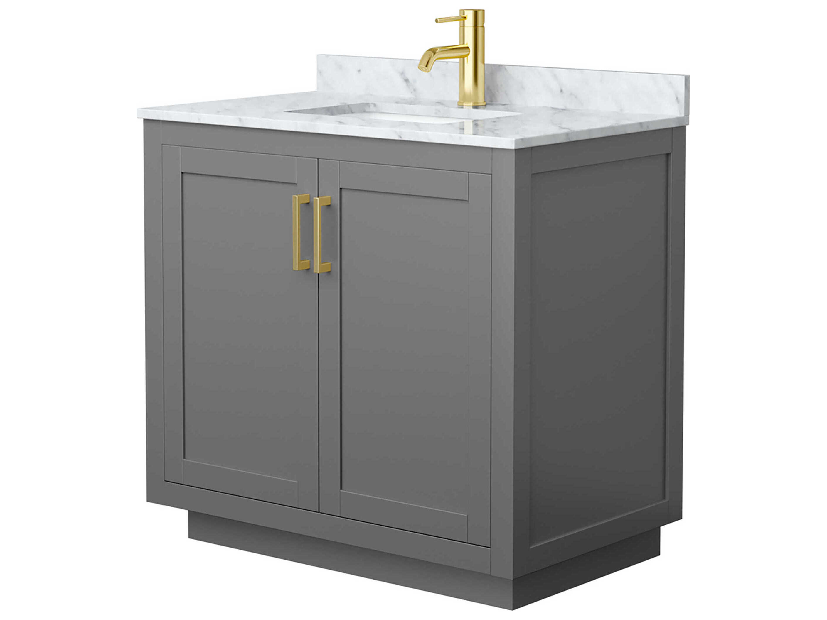 Wyndham Collection Miranda 36" Dark Gray Vanity