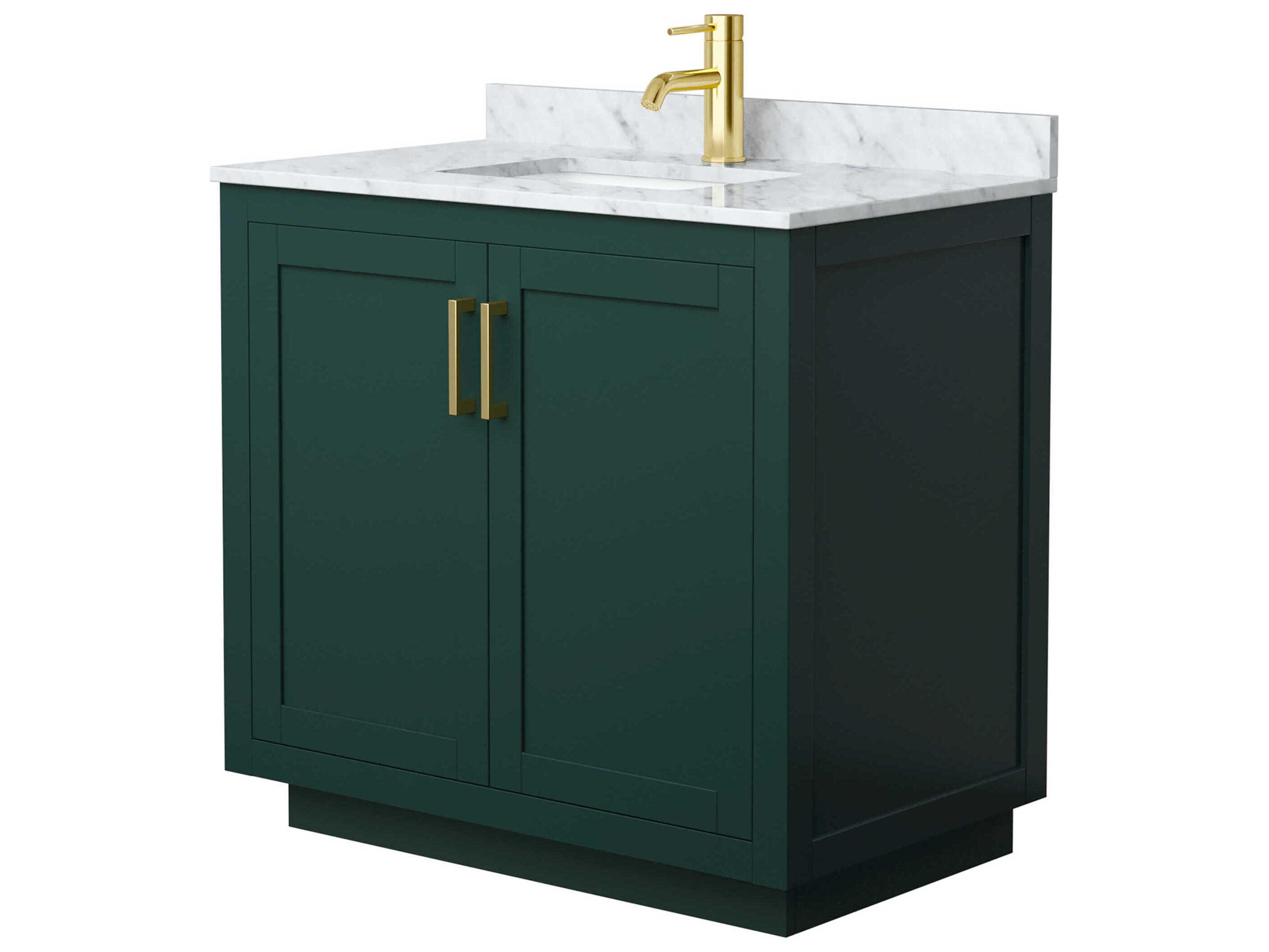 Wyndham Collection Miranda 36" Green Vanity