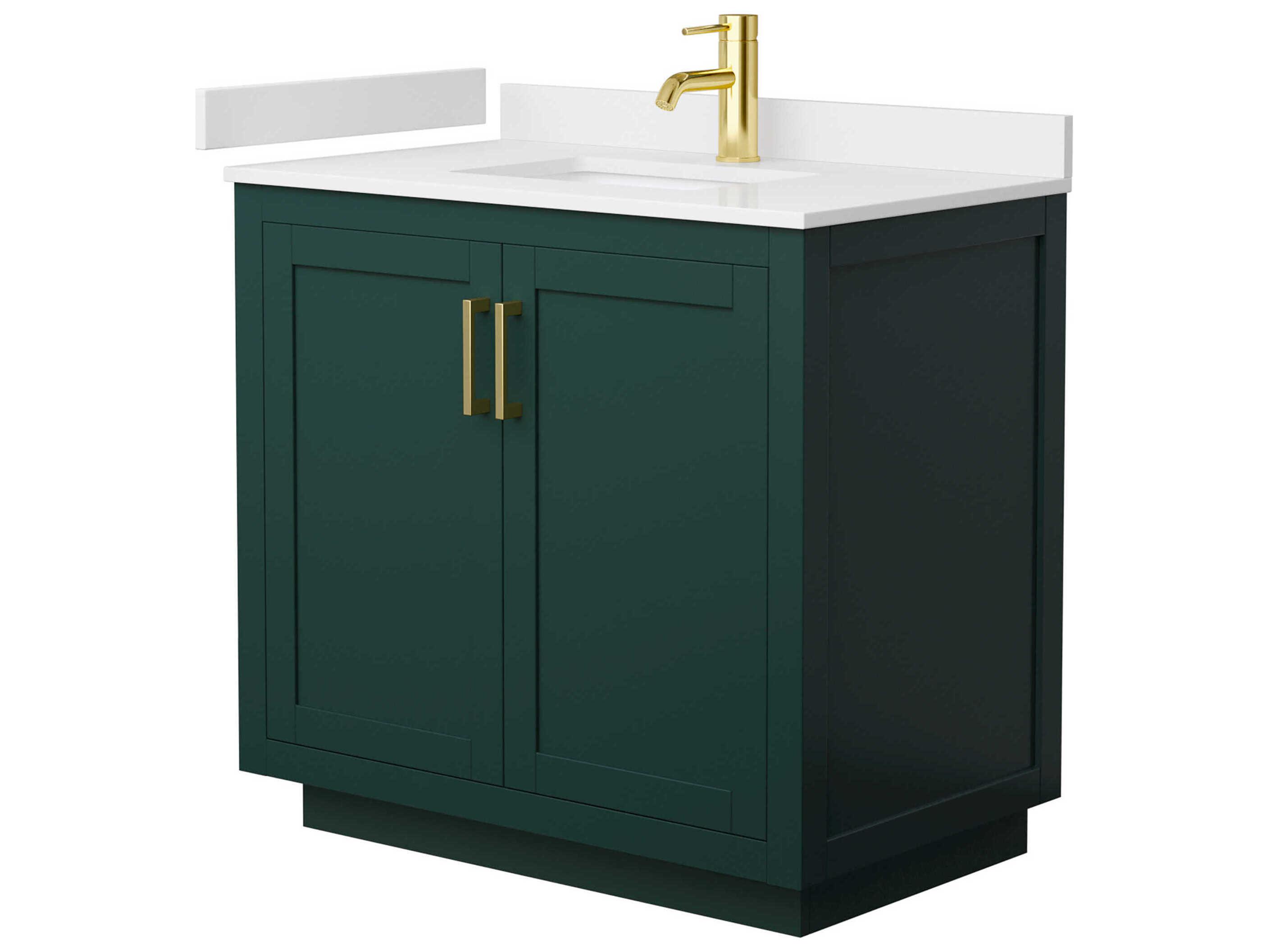 Wyndham Collection Miranda 36" Green Vanity