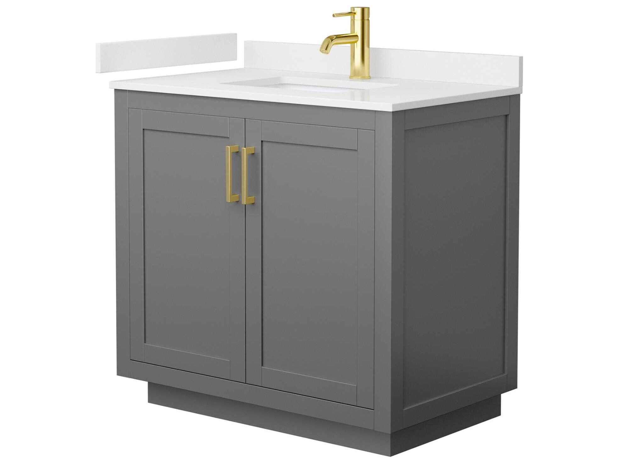Wyndham Collection Miranda 36" Dark Gray Vanity