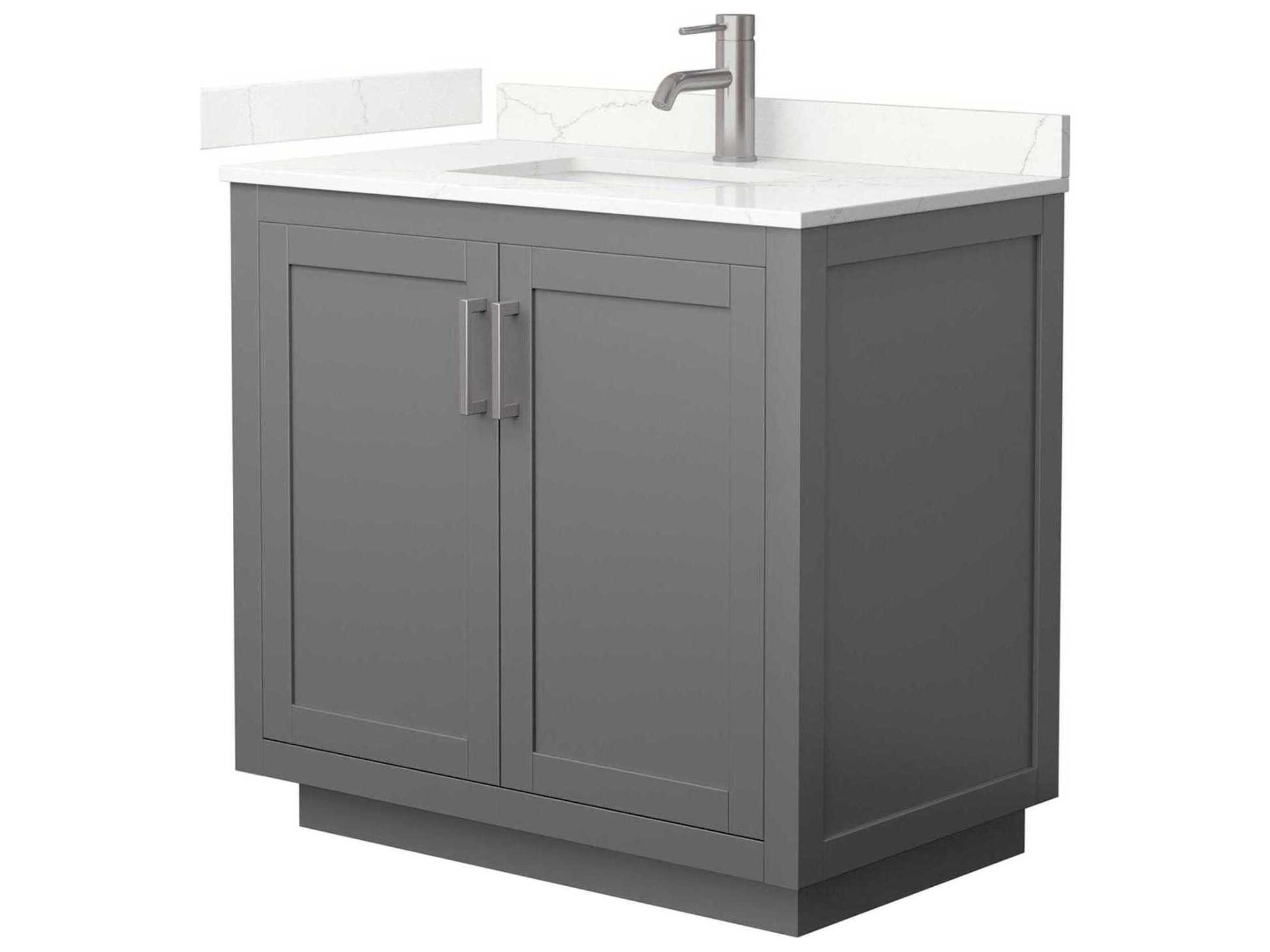 Wyndham Collection Miranda 36" Dark Gray Vanity