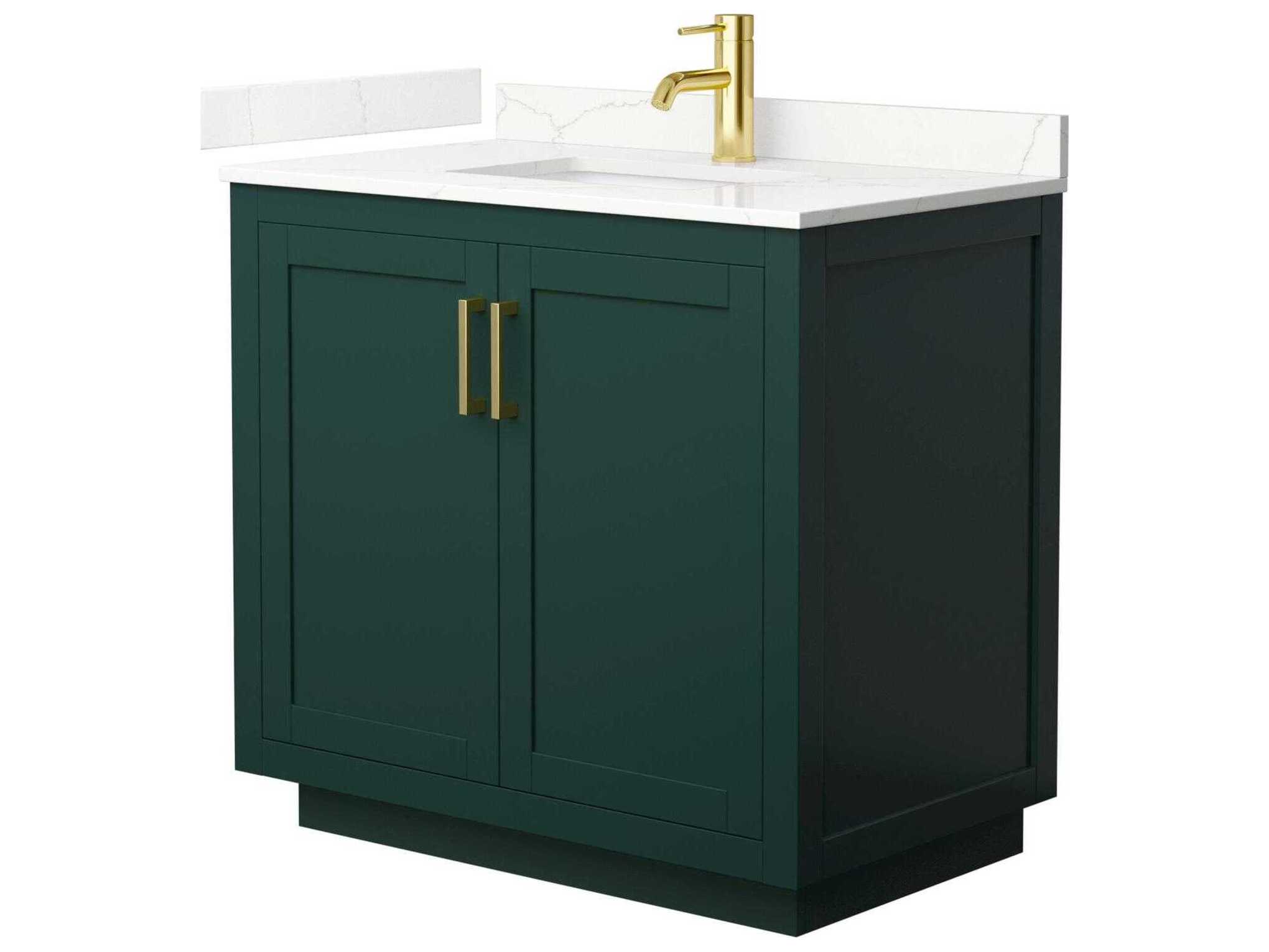 Wyndham Collection Miranda 36" Green Vanity