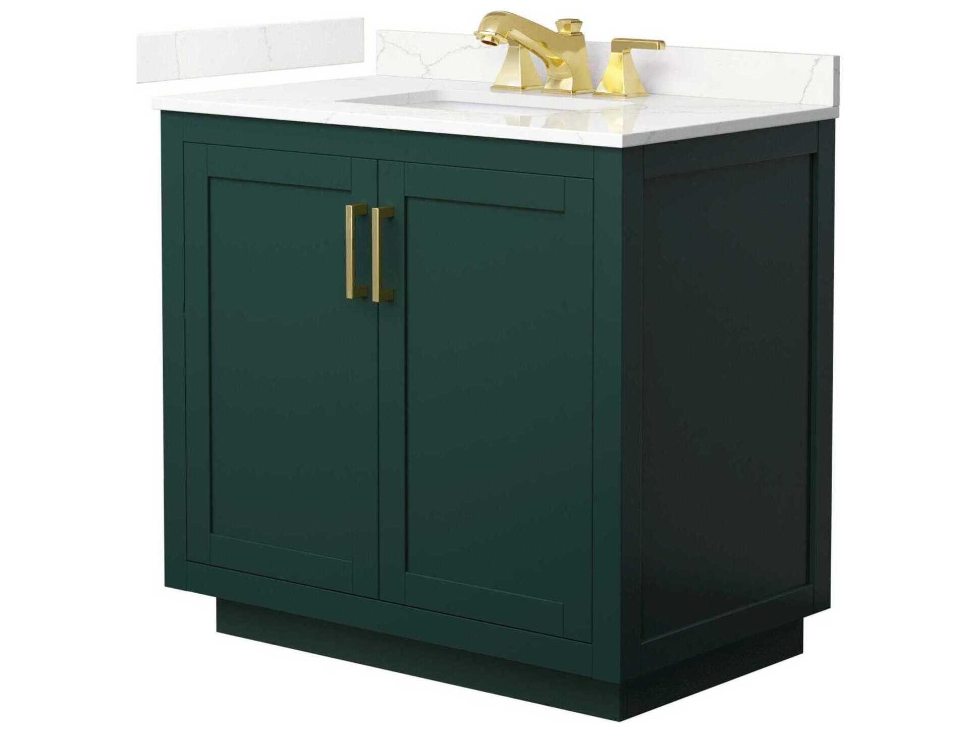 Wyndham Collection Miranda 36" Green Vanity