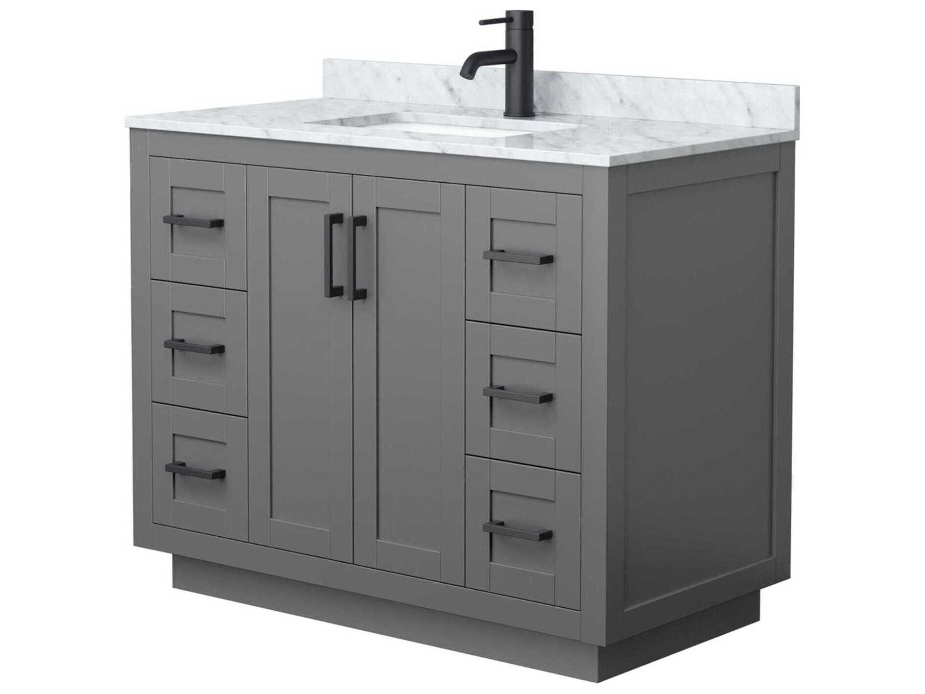 Wyndham Collection Miranda 42" Dark Gray Vanity