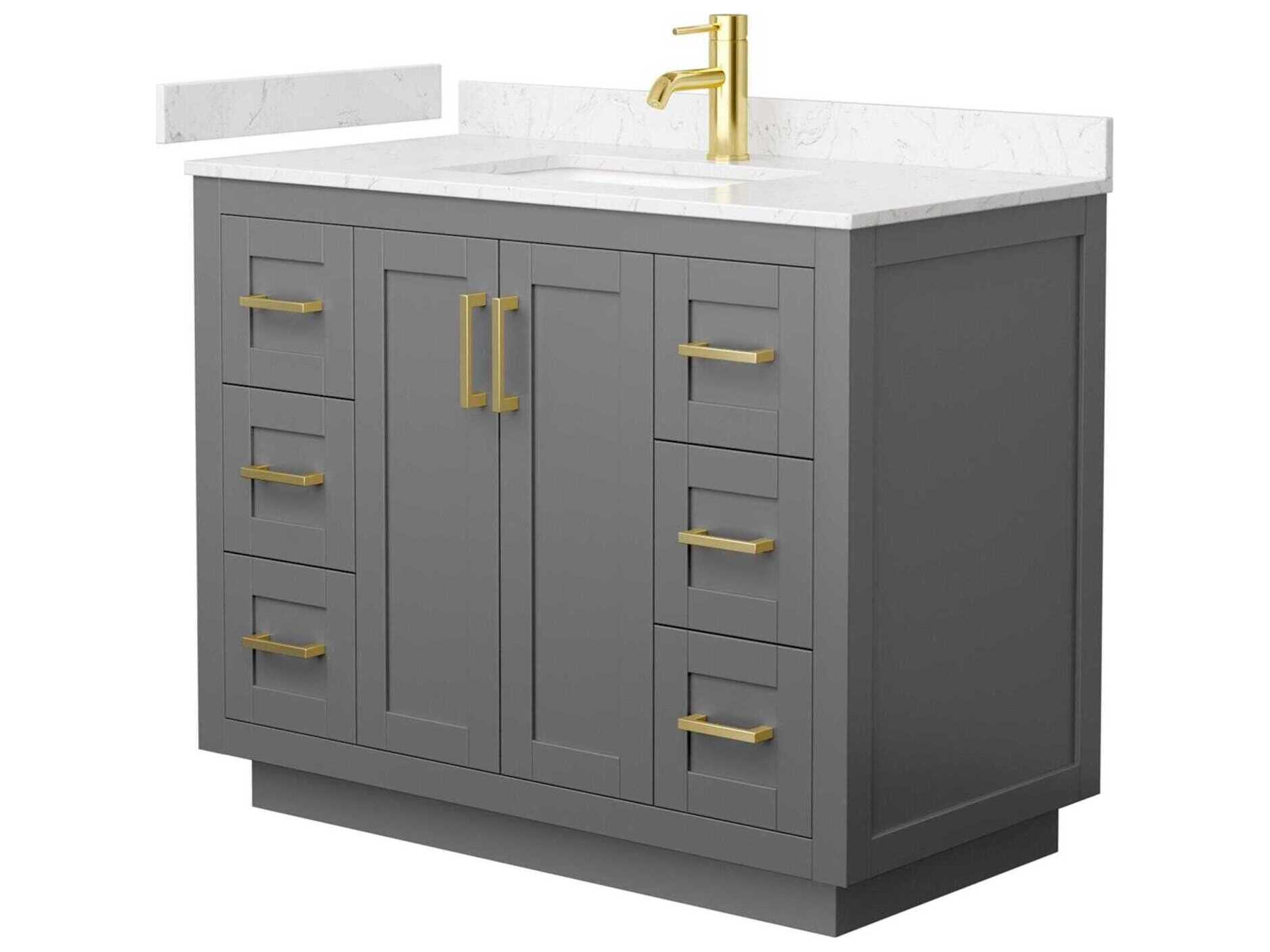 Wyndham Collection Miranda 42" Dark Gray Vanity
