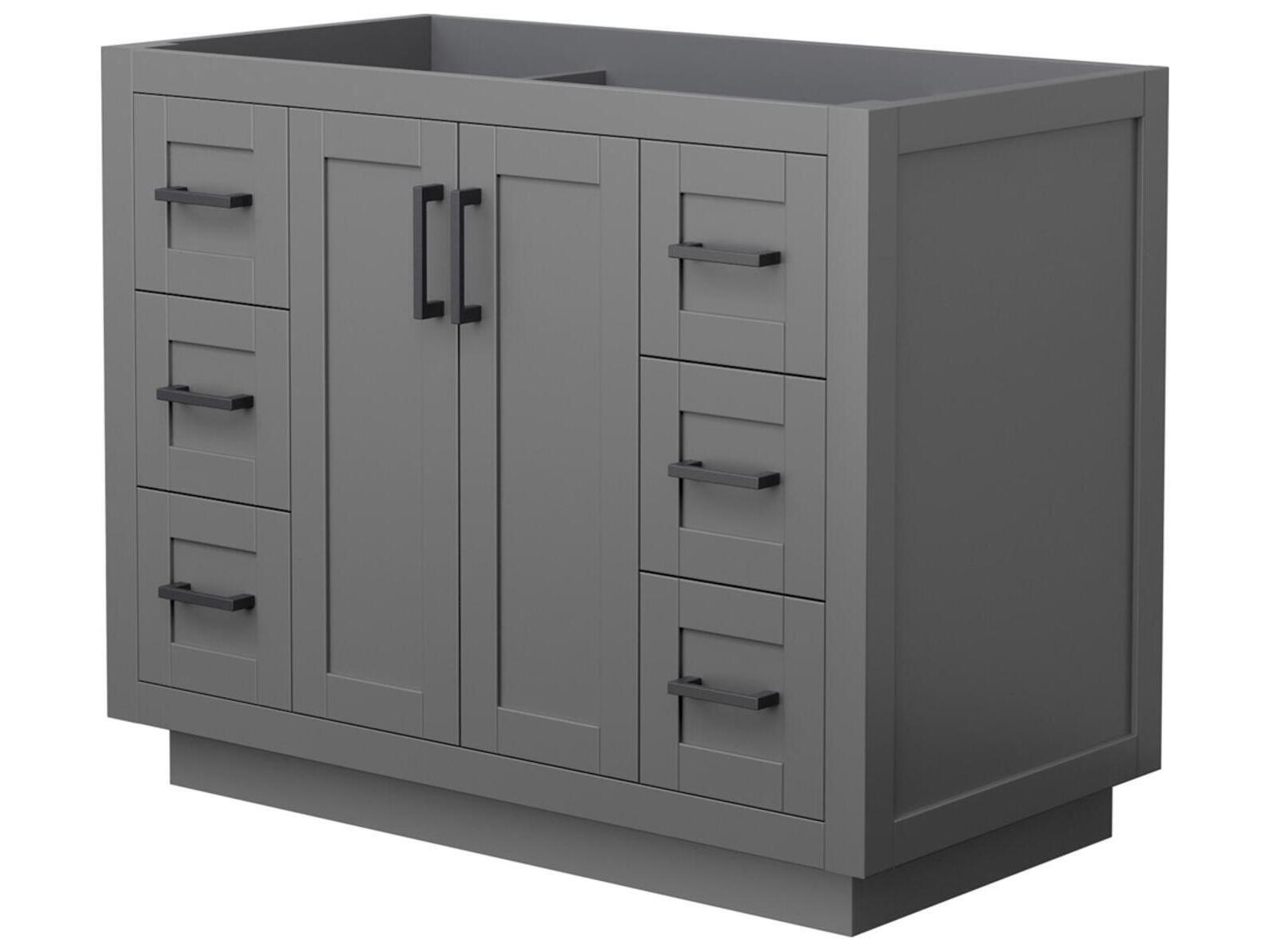Wyndham Collection Miranda 41" Dark Gray Vanity