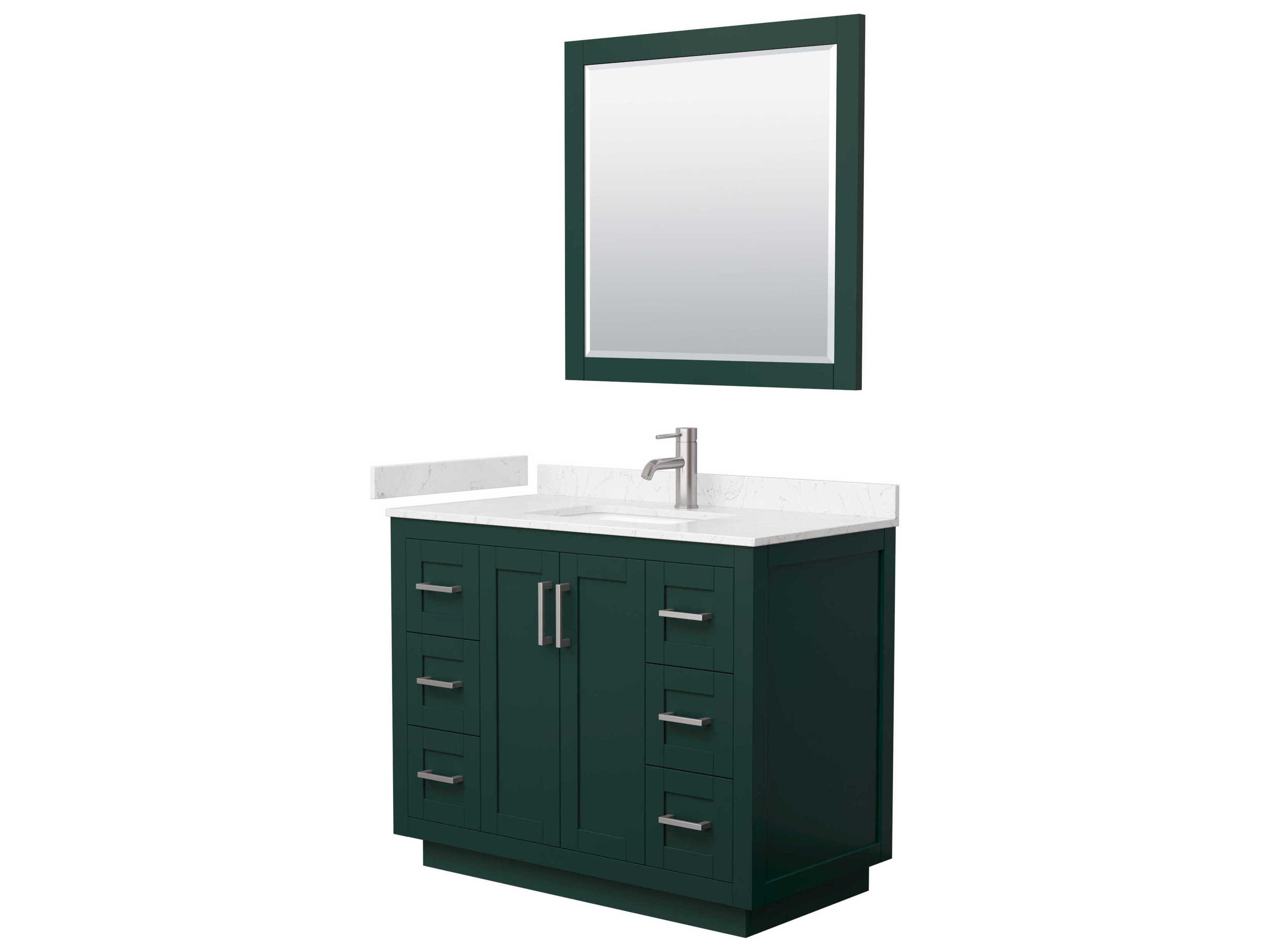 Wyndham Collection Miranda 42" Green Vanity with 34" Mirror