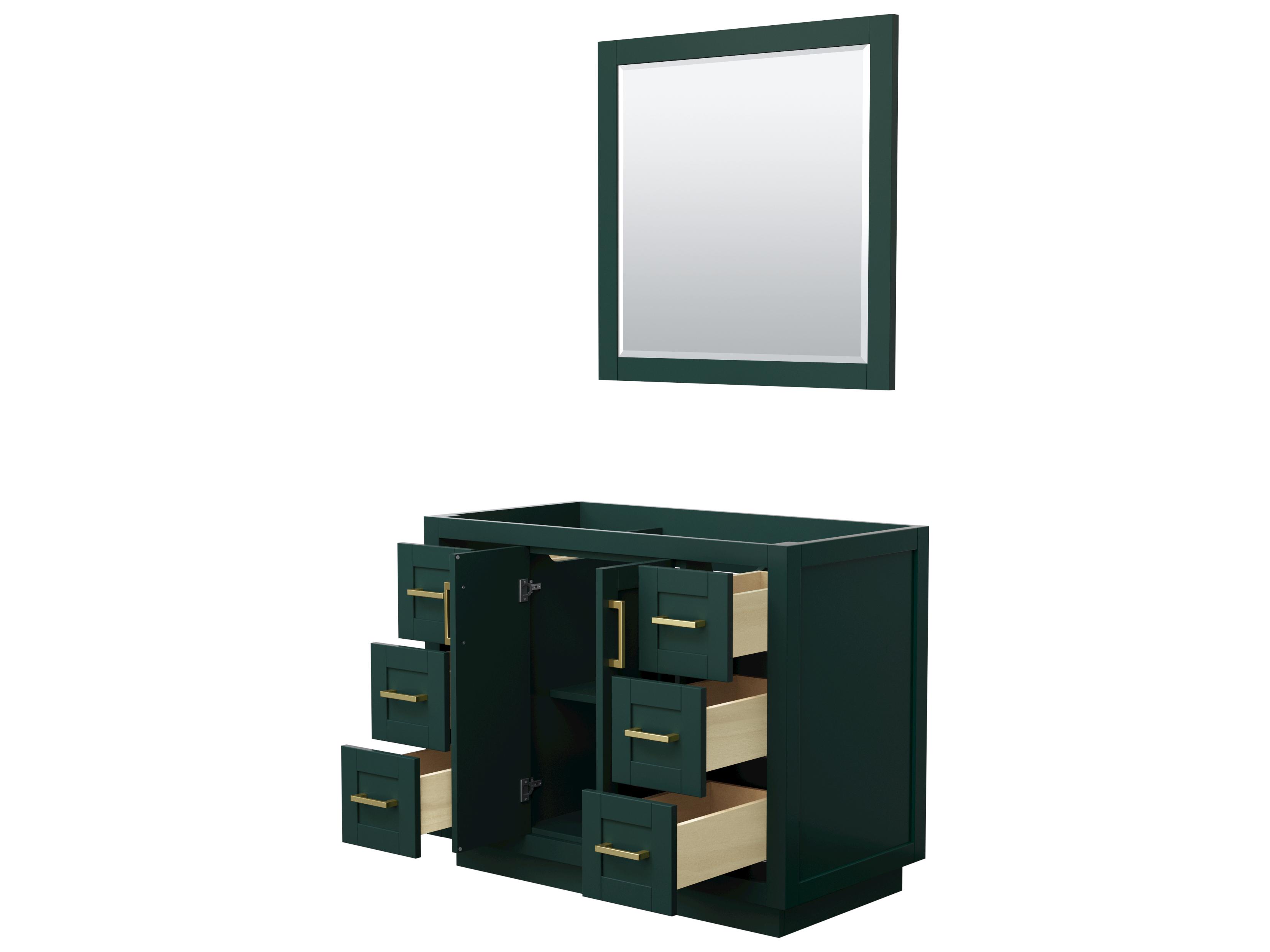 Wyndham Collection Miranda 41" Green Vanity with 34" Mirror