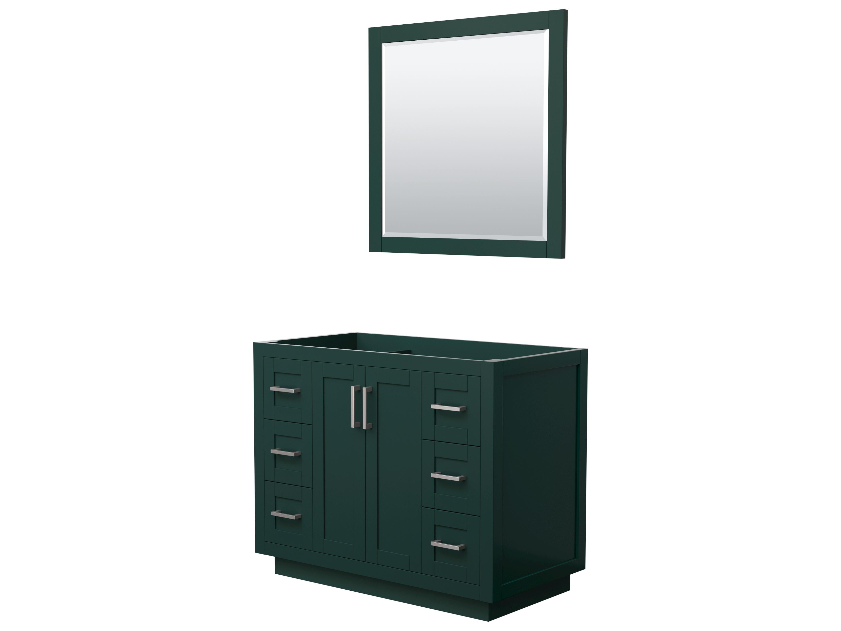 Wyndham Collection Miranda 41" Green Vanity with 34" Mirror