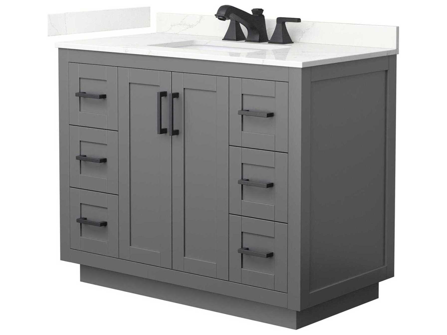 Wyndham Collection Miranda 42" Dark Gray Vanity
