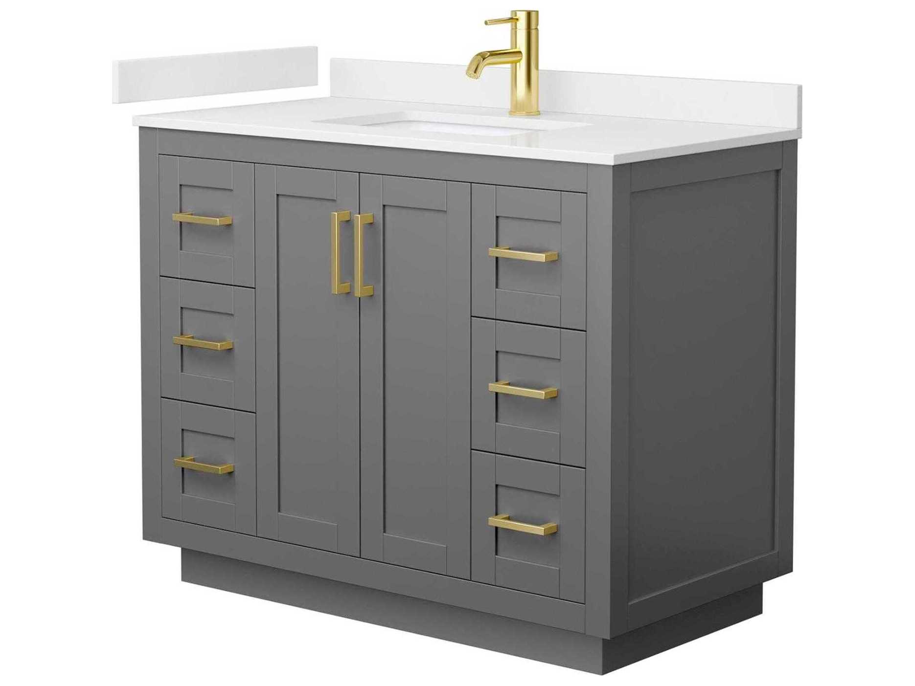 Wyndham Collection Miranda 42" Dark Gray Vanity