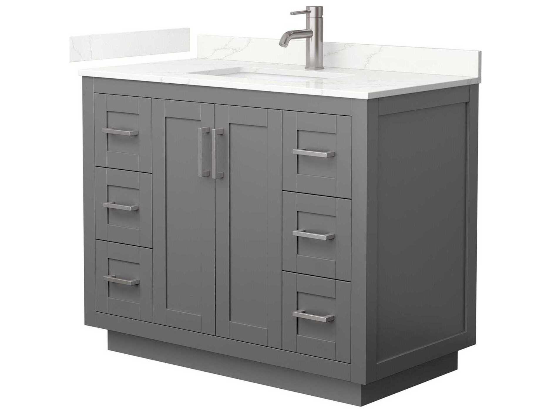 Wyndham Collection Miranda 42" Dark Gray Vanity