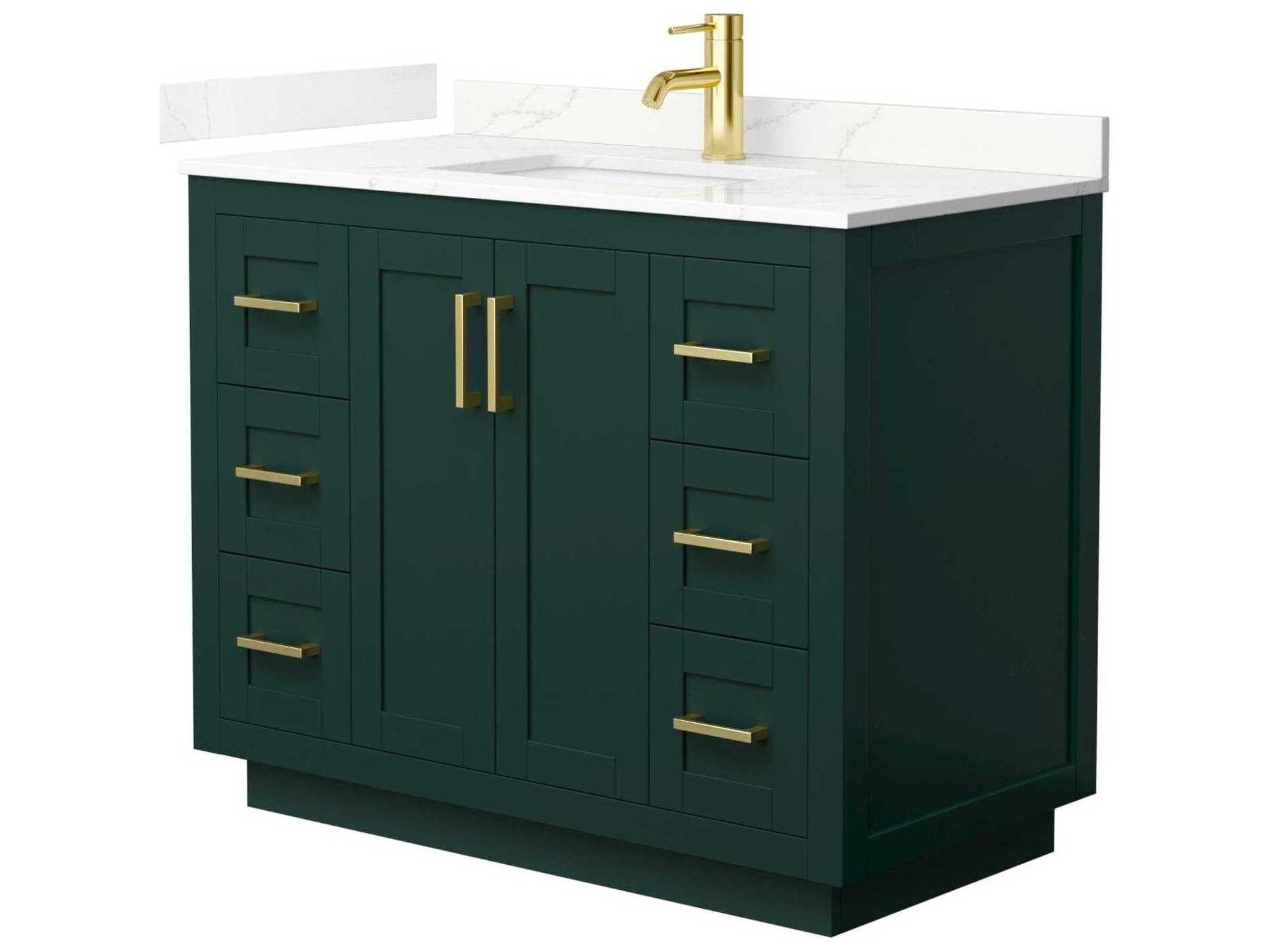 Wyndham Collection Miranda 42" Green Vanity