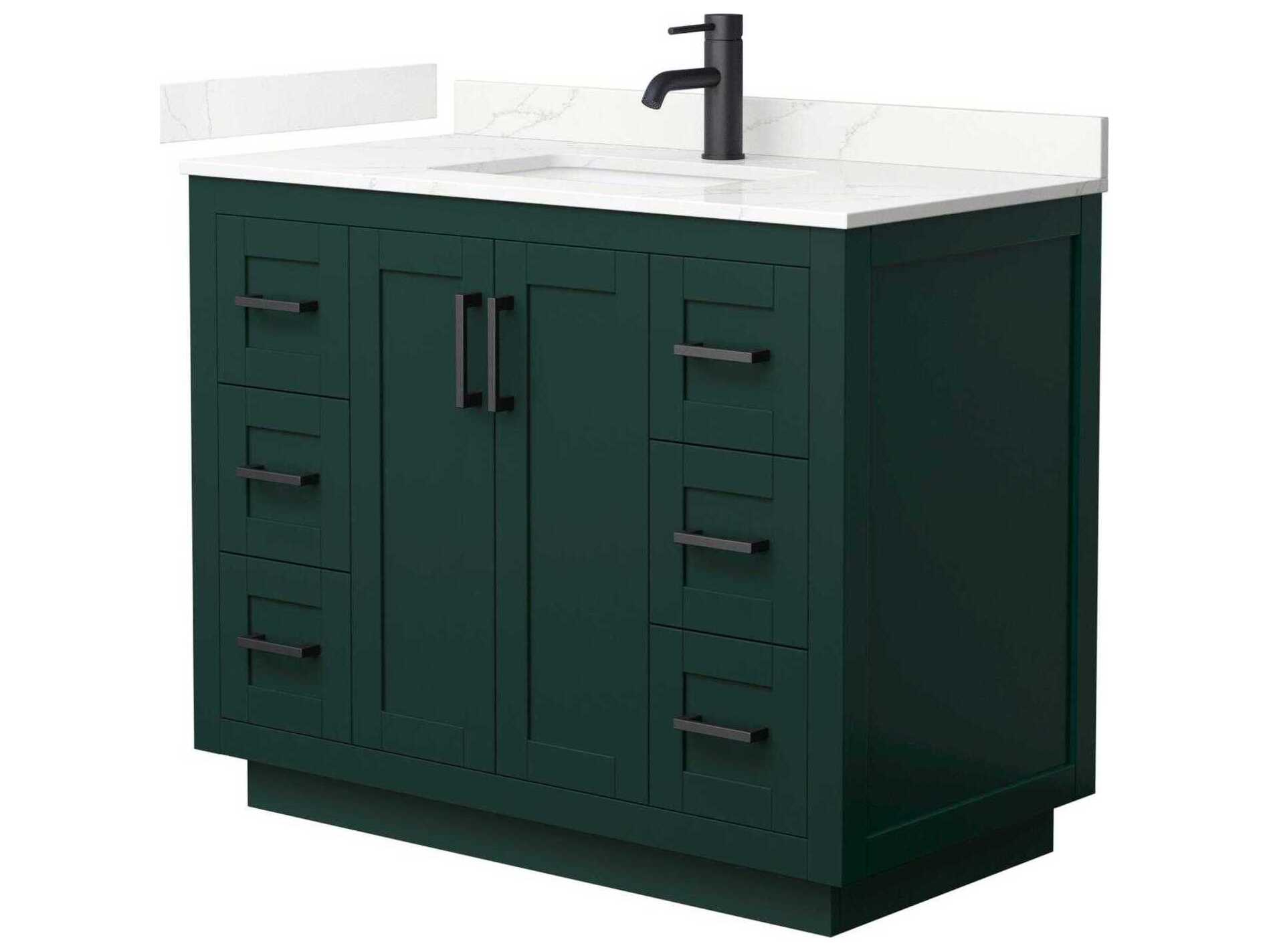 Wyndham Collection Miranda 42" Green Vanity
