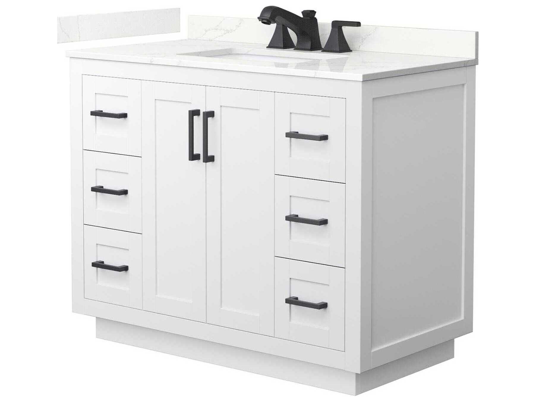 Wyndham Collection Miranda 42" White Vanity