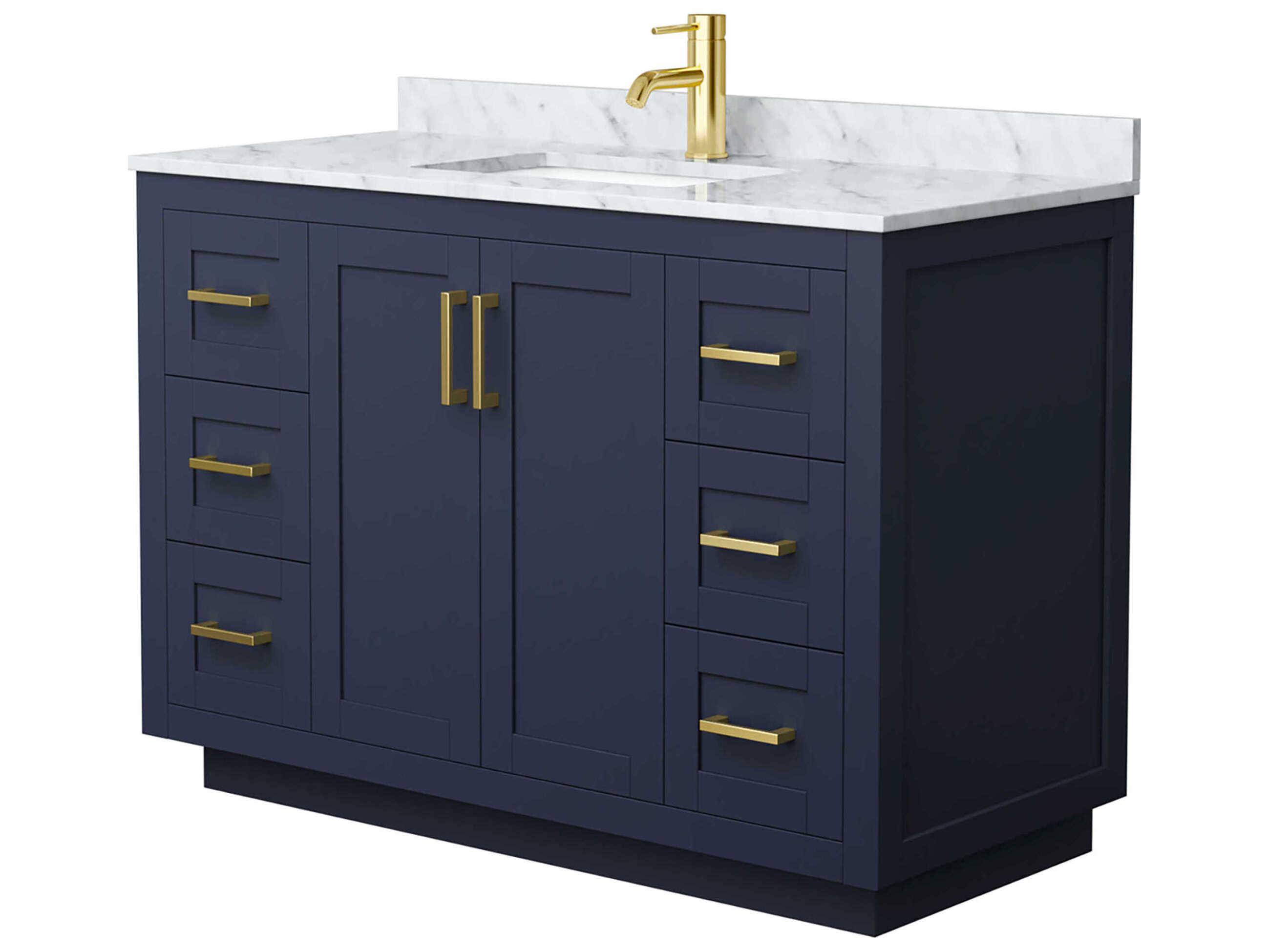 Wyndham Collection Miranda 48" Dark Blue Vanity