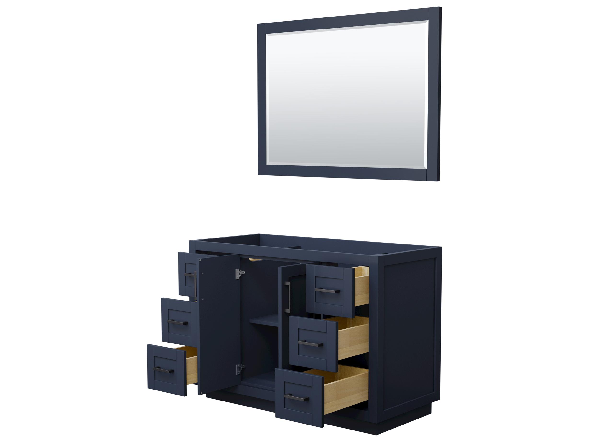 Wyndham Collection Miranda 47" Dark Blue Vanity with 46" Mirror