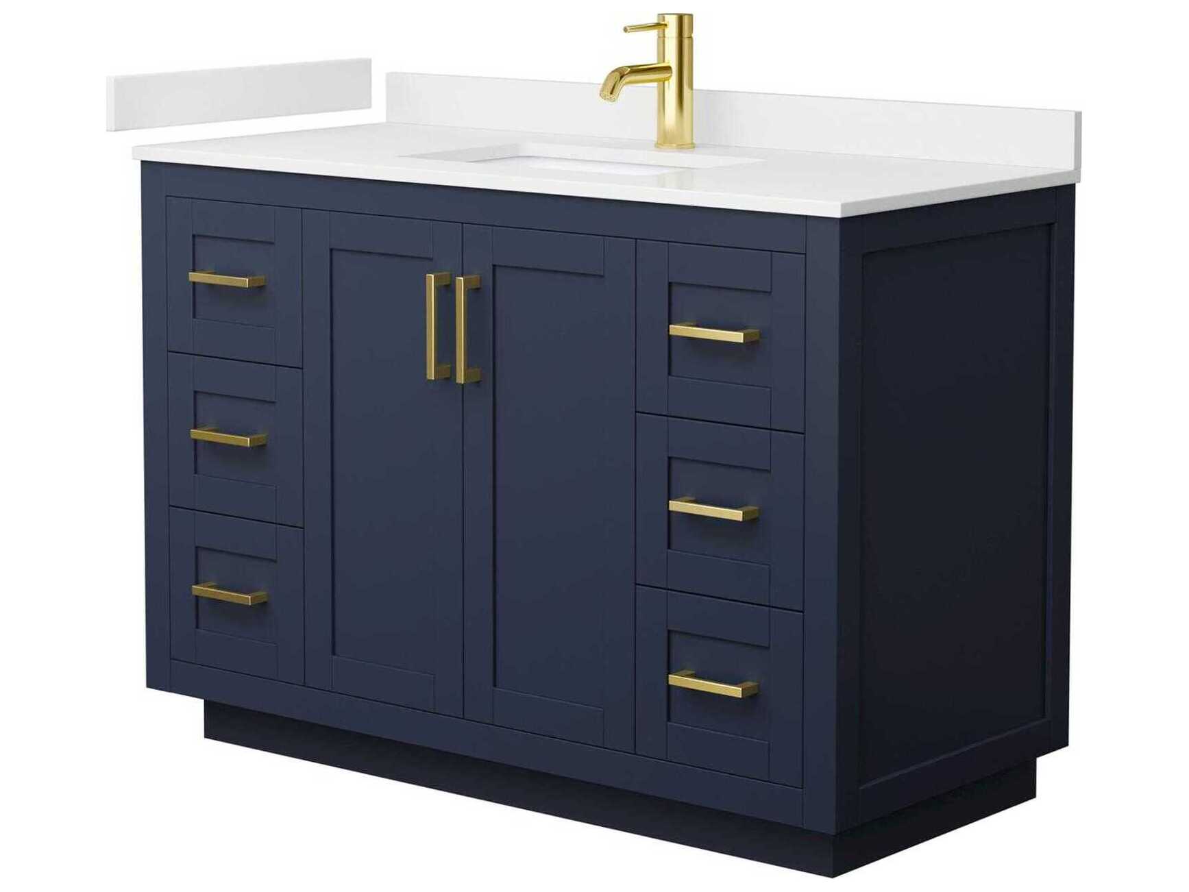 Wyndham Collection Miranda 48" Dark Blue Vanity