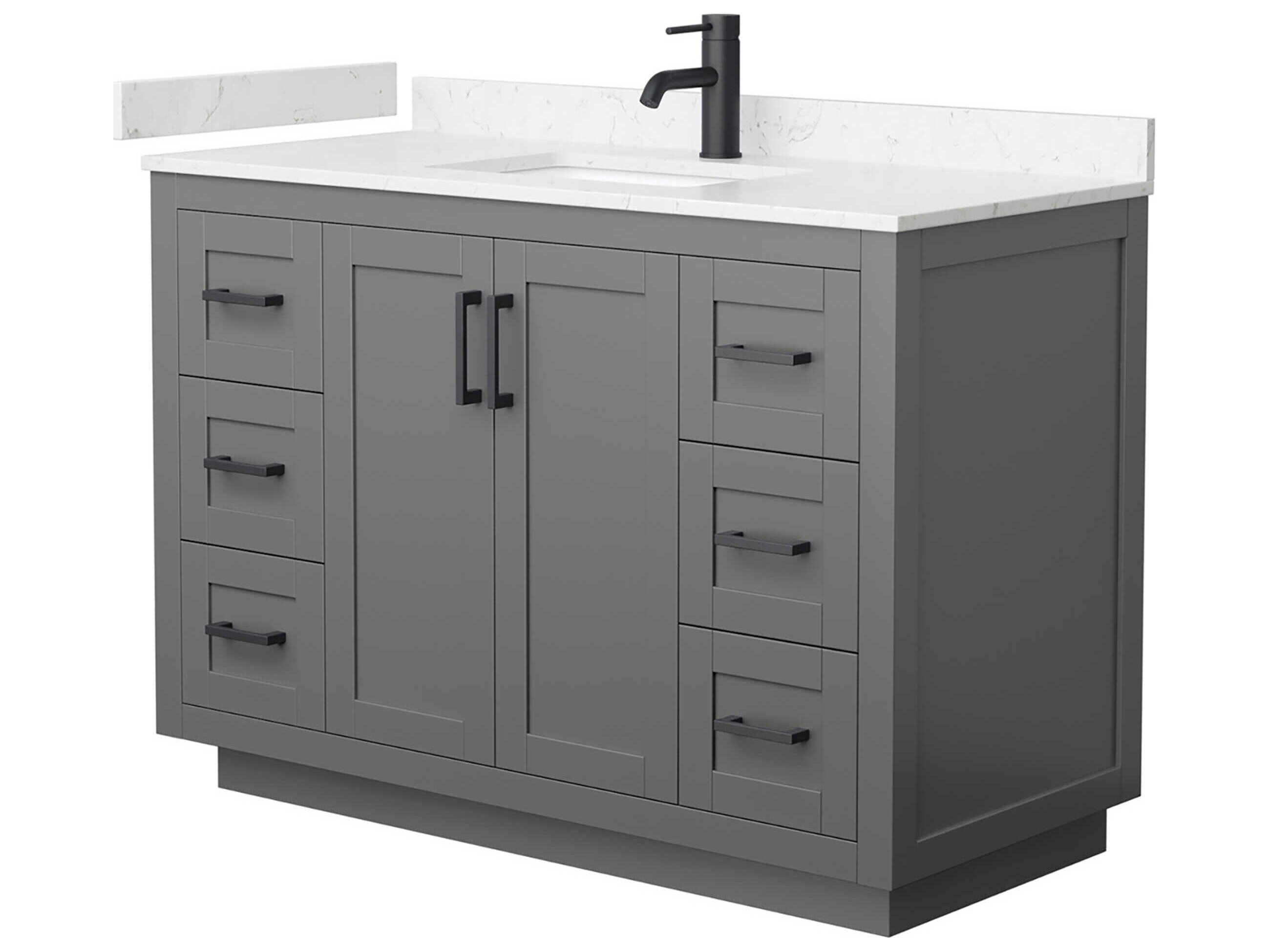 Wyndham Collection Miranda 48" Dark Gray Vanity
