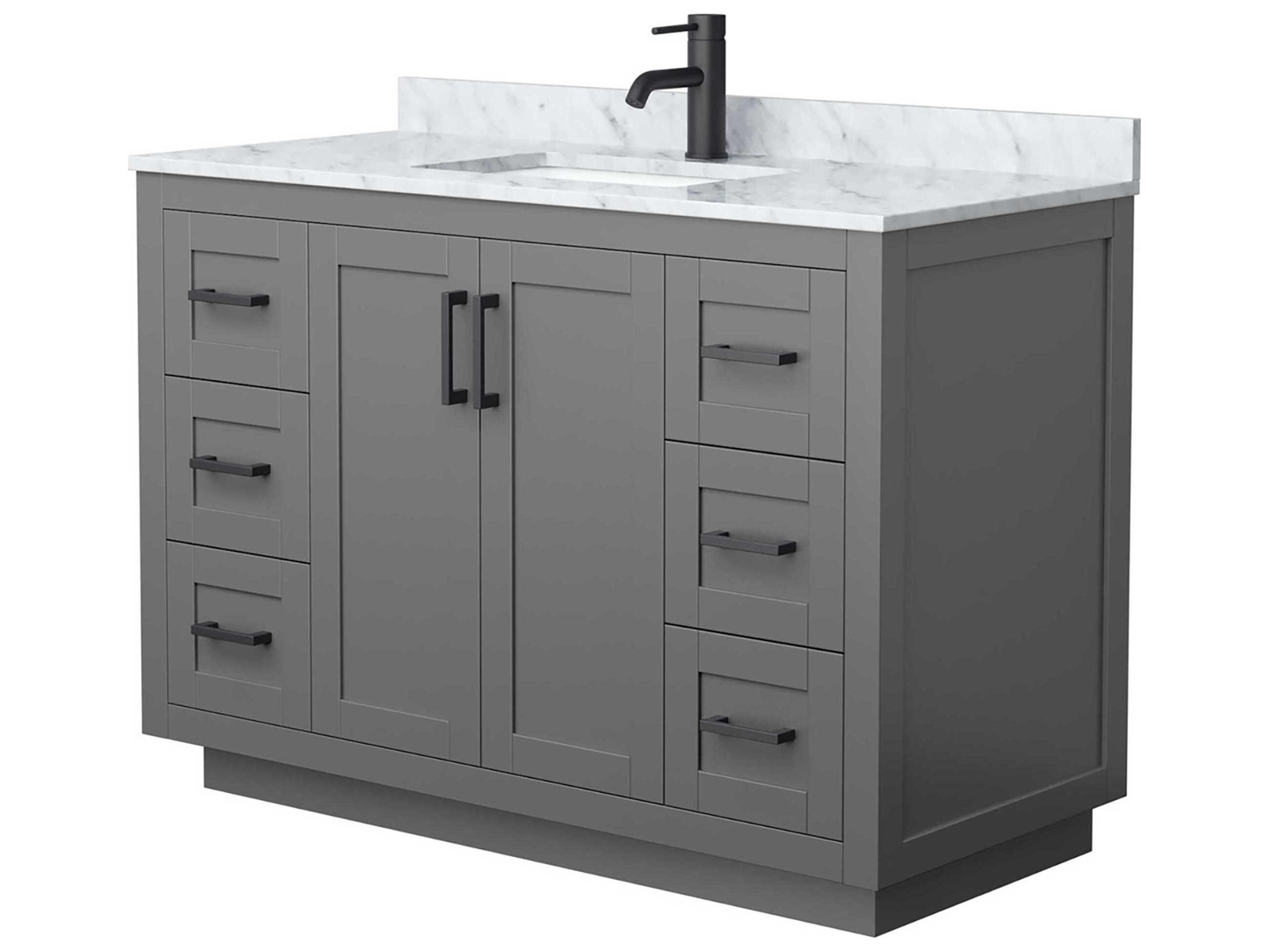 Wyndham Collection Miranda 48" Dark Gray Vanity